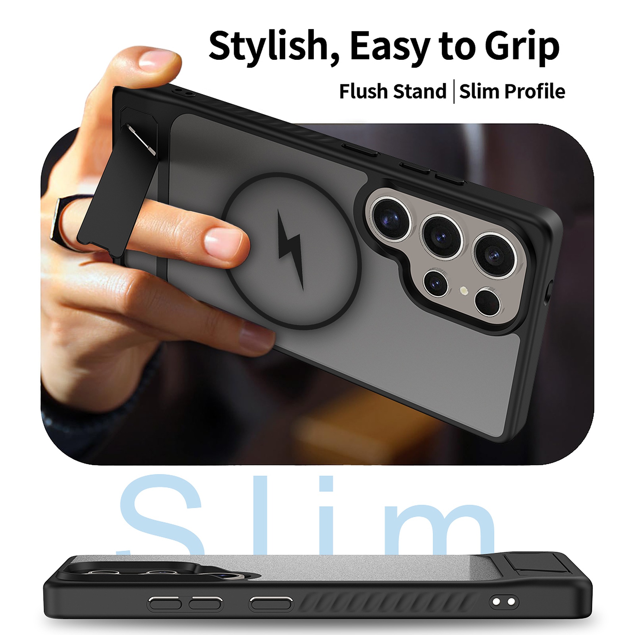 SendaFit Matte 45° Kickstand MagSafe Case for Galaxy S25 Ultra detail 24