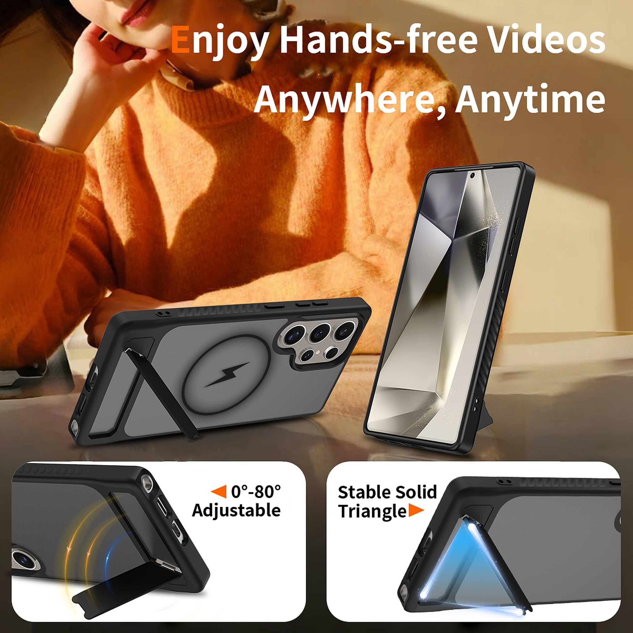 SendaFit Matte 45° Kickstand MagSafe Case for Galaxy S25 Ultra detail 25