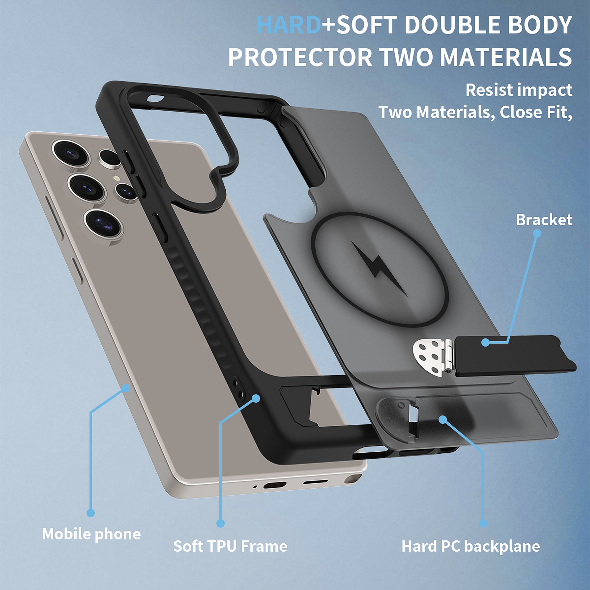 SendaFit Matte 45° Kickstand MagSafe Case for Galaxy S25 Ultra detail 26