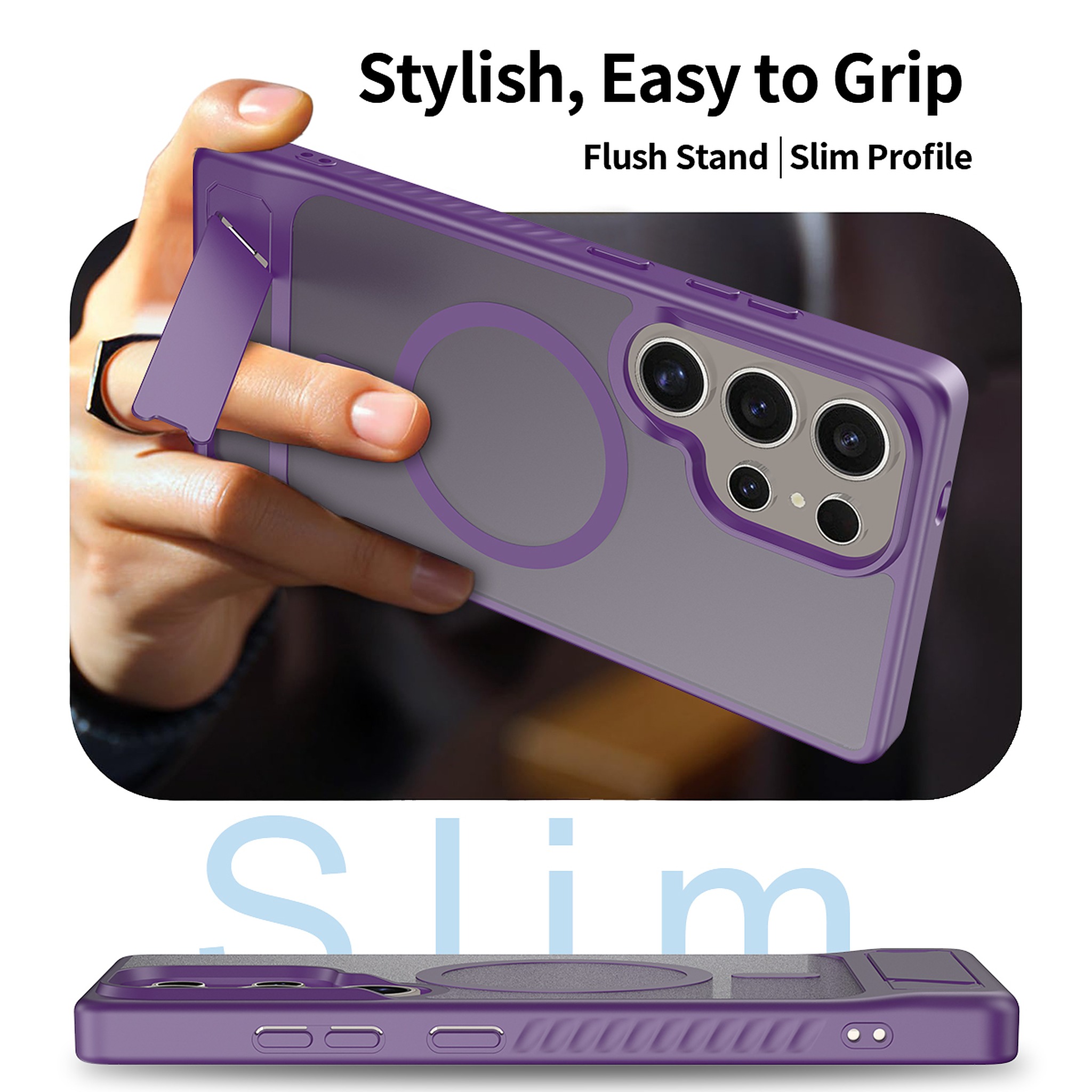 SendaFit Matte 45° Kickstand MagSafe Case for Galaxy S25 Ultra detail 3