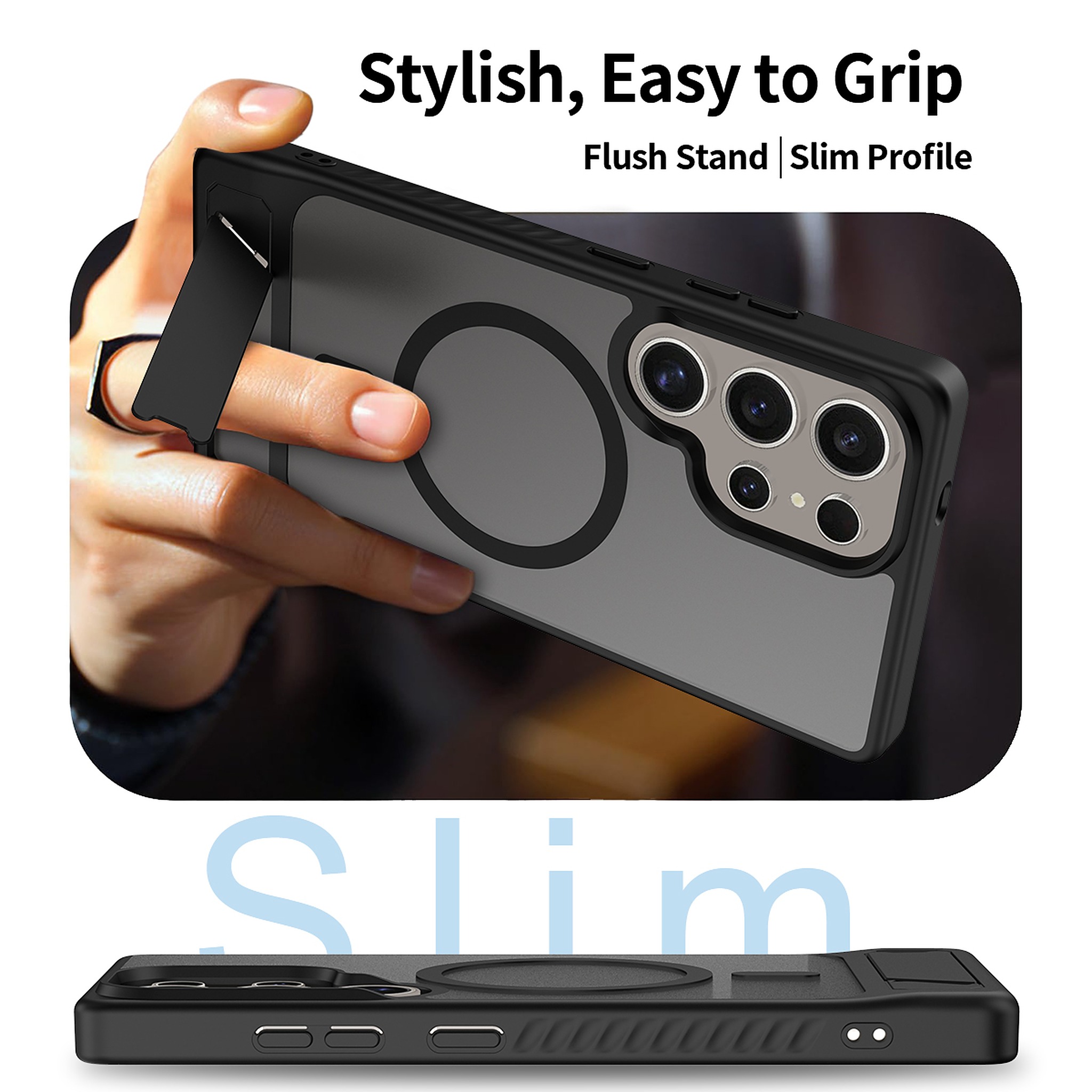 SendaFit Matte 45° Kickstand MagSafe Case for Galaxy S25 Ultra detail 35