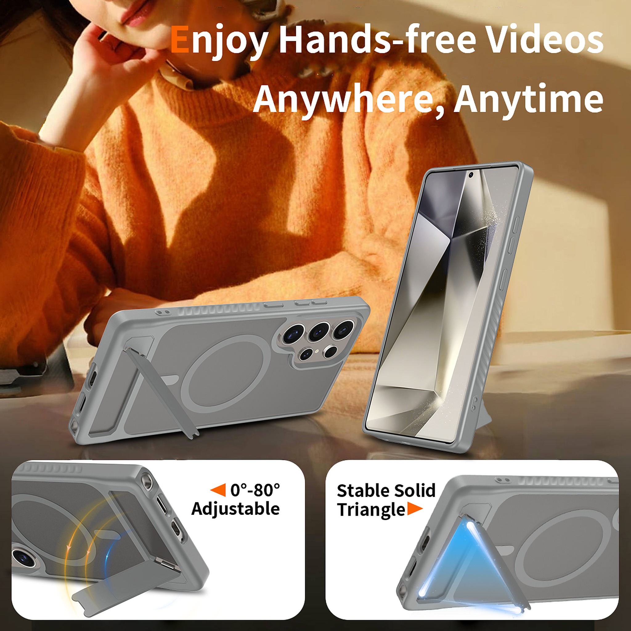 SendaFit Matte 45° Kickstand MagSafe Case for Galaxy S25 Ultra detail 6