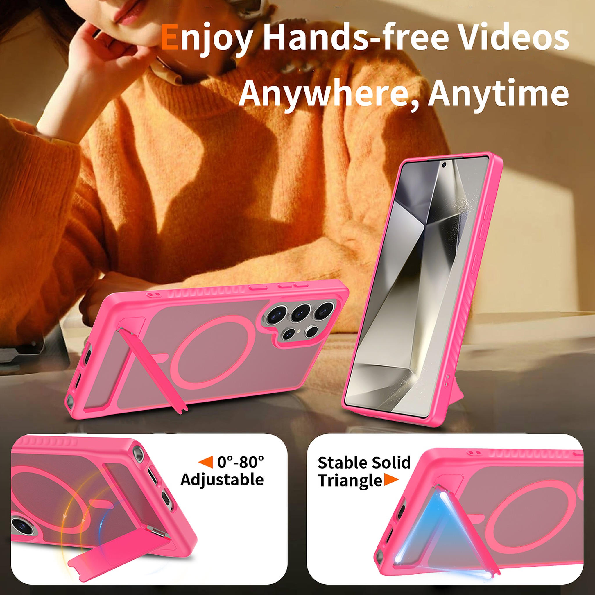 SendaFit Matte 45° Kickstand MagSafe Case for Galaxy S25 Ultra detail 8
