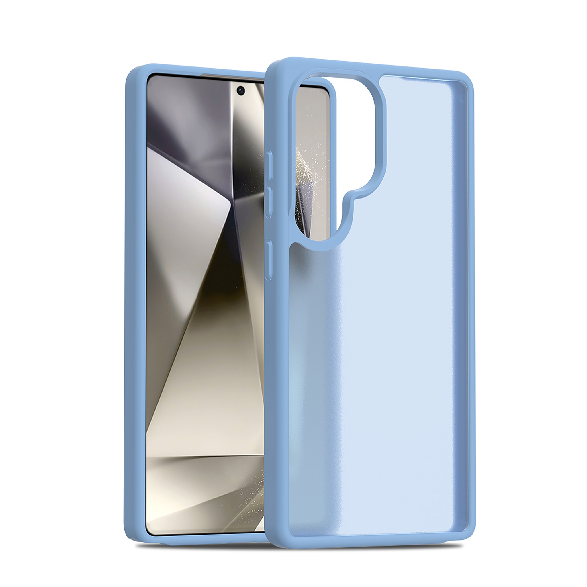 SendaFit Matte Skin-Feel Two-in-One Case for Galaxy S25 Ultra - Sierra Blue