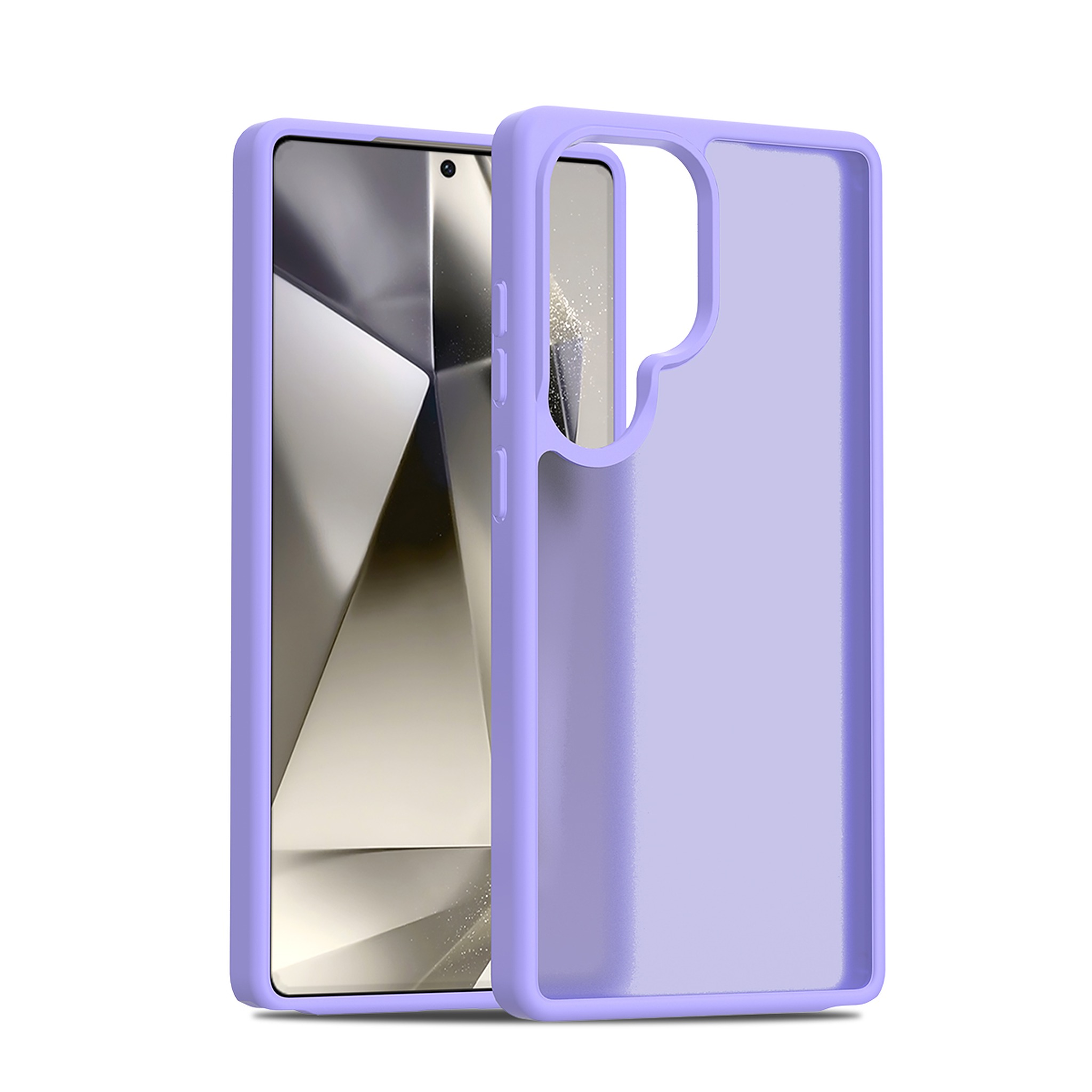 SendaFit Matte Skin-Feel Two-in-One Case for Galaxy S25 Ultra - Light Purple