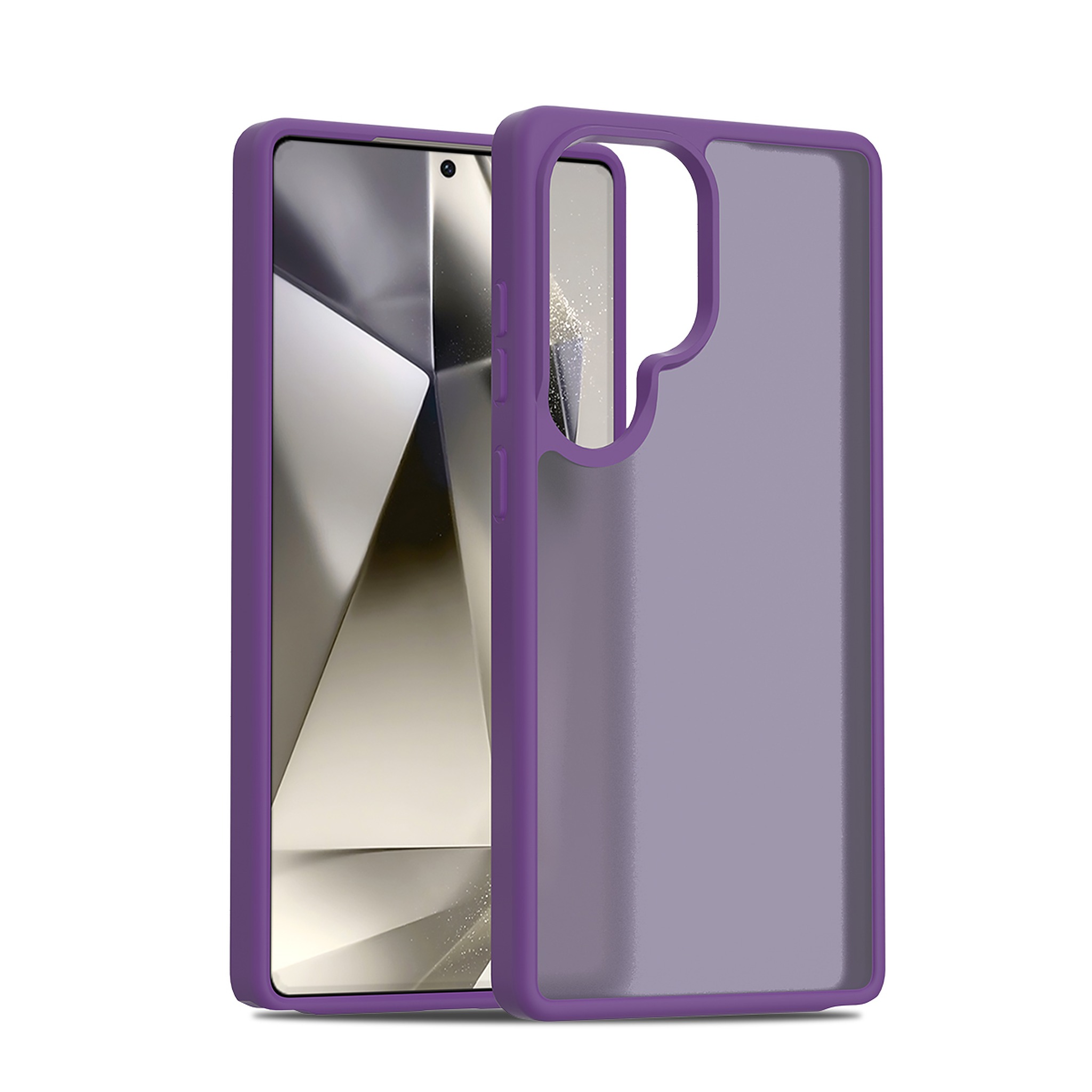 SendaFit Matte Skin-Feel Two-in-One Case for Galaxy S25 Ultra - Deep Purple