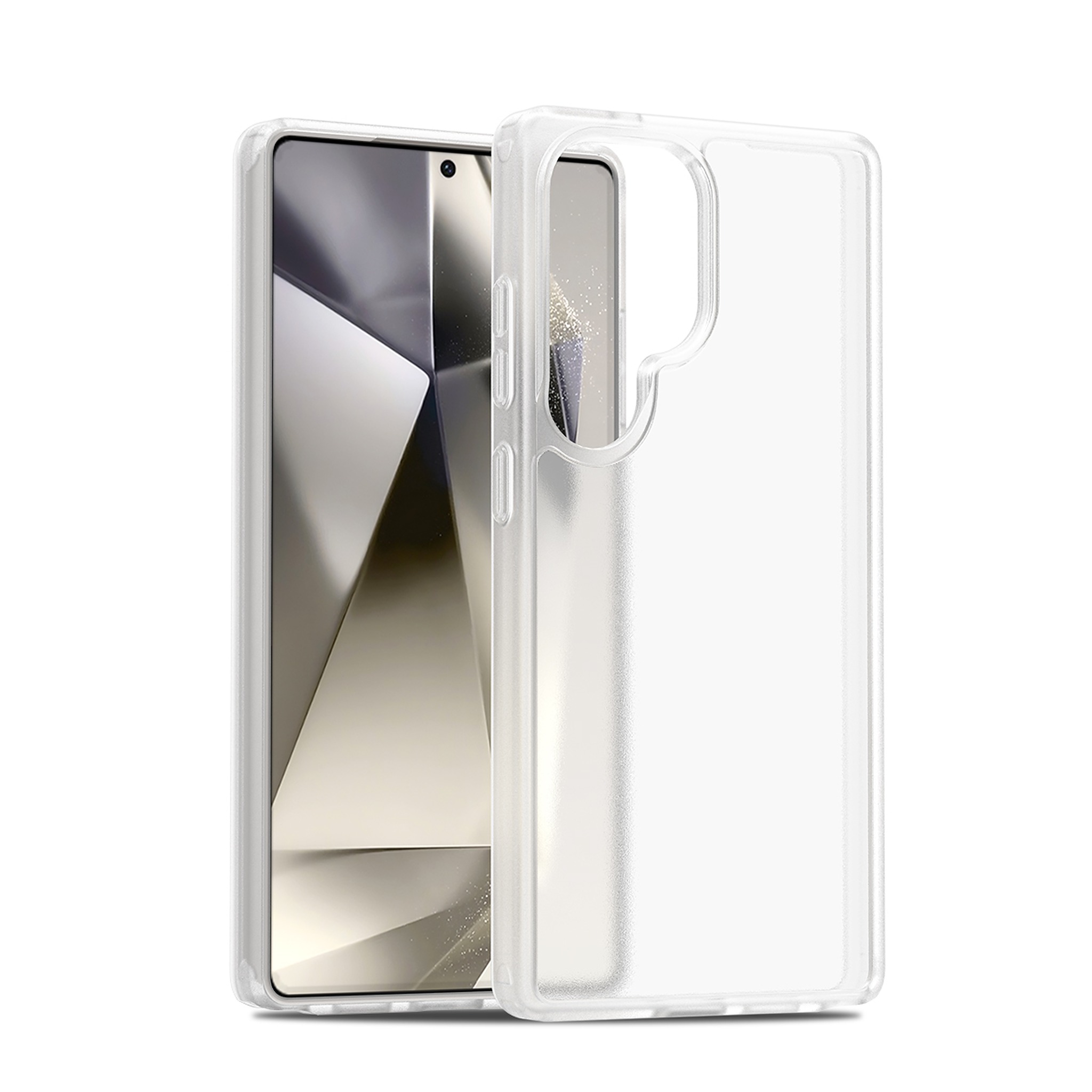 SendaFit Matte Skin-Feel Two-in-One Case for Galaxy S25 Ultra - Frosted Clear