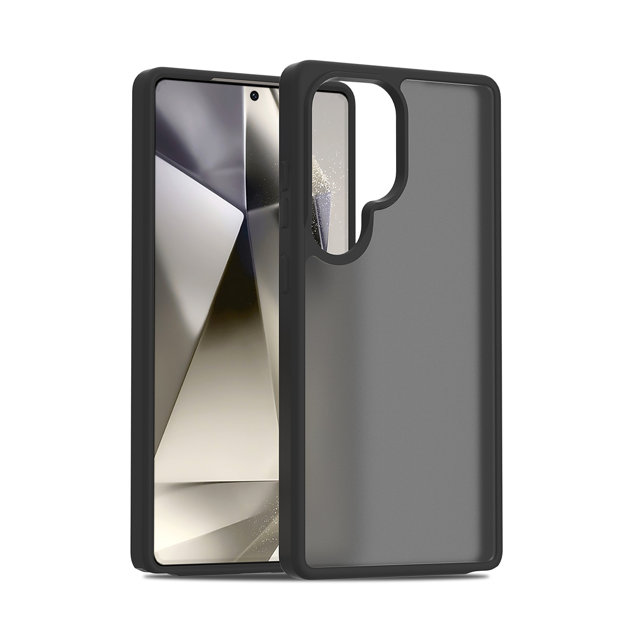 SendaFit Matte Skin-Feel Two-in-One Case for Galaxy S25 Ultra - Matte Black