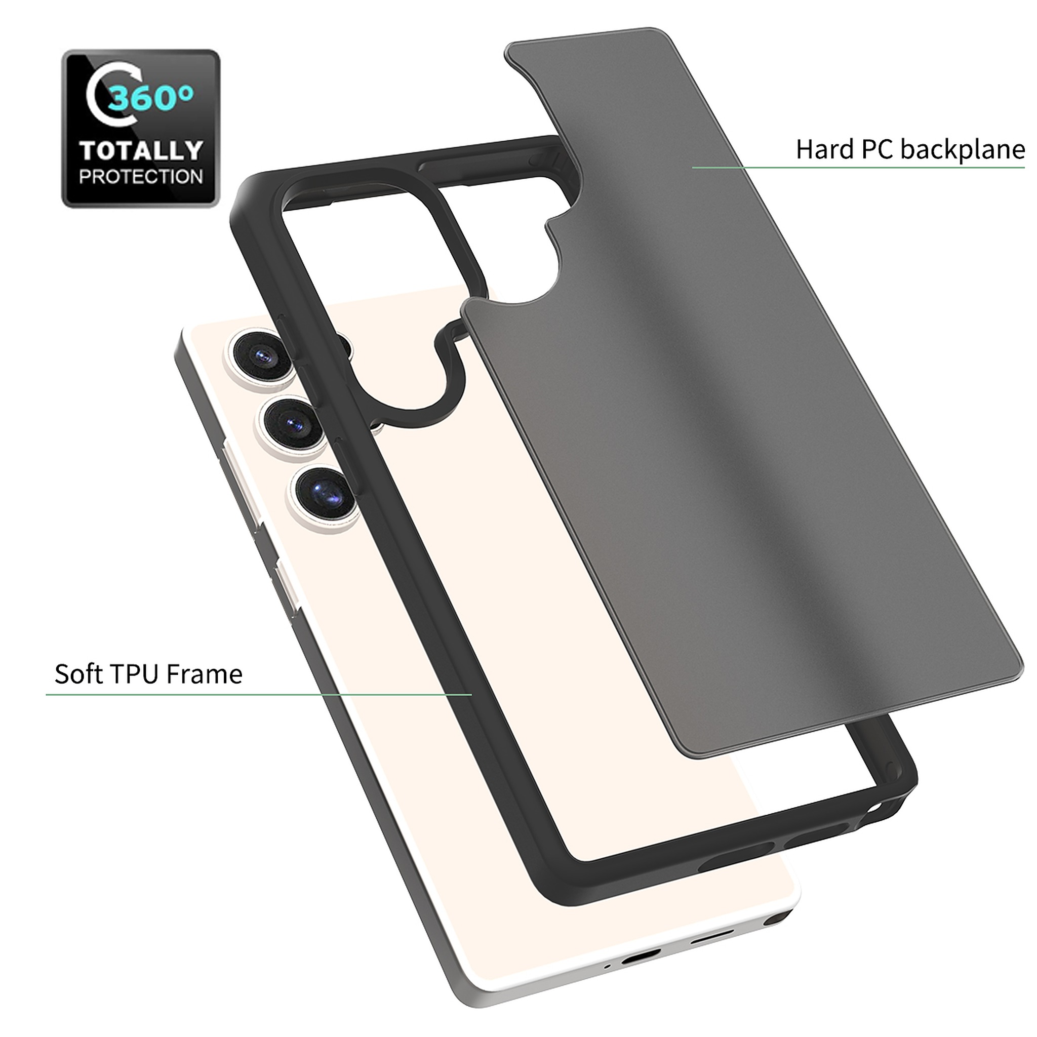SendaFit Matte Skin-Feel Two-in-One Case for Galaxy S25 Ultra detail 4