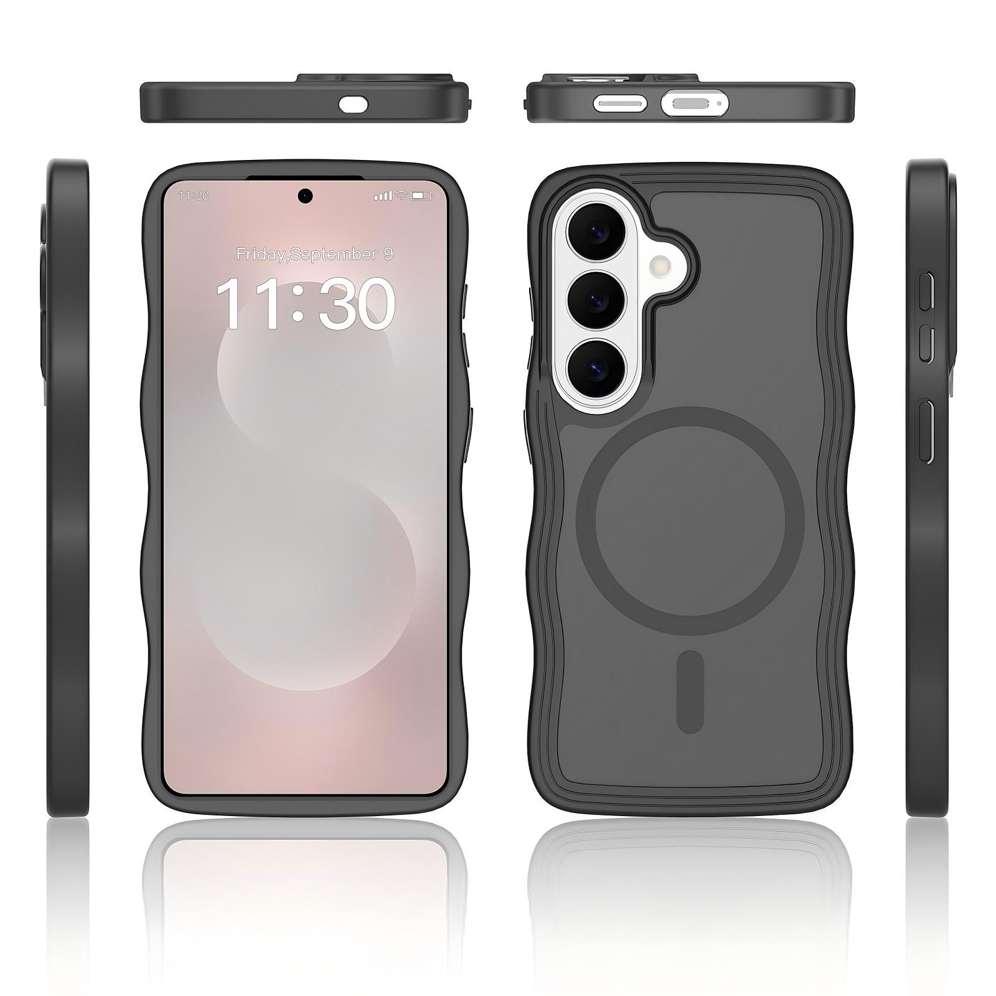 SendaFit Wavy Matte Two-in-One MagSafe Case for Galaxy S26