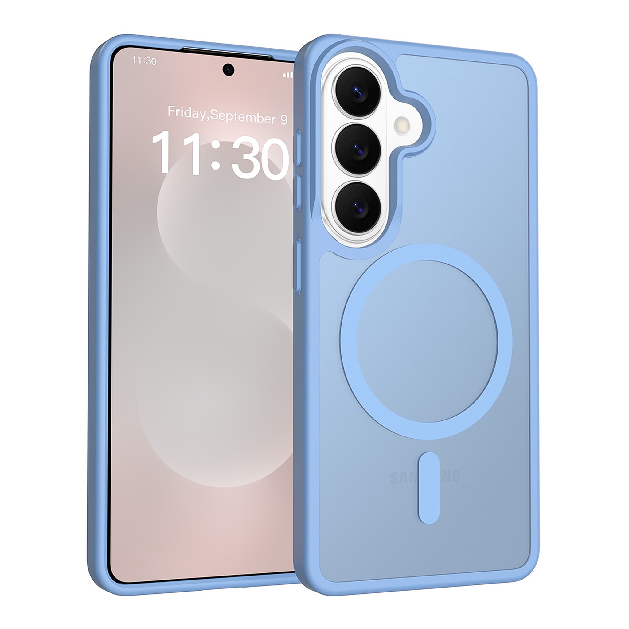 SendaFit Matte Skin-Feel Two-in-One MagSafe Case for Galaxy S26 - Sierra Blue