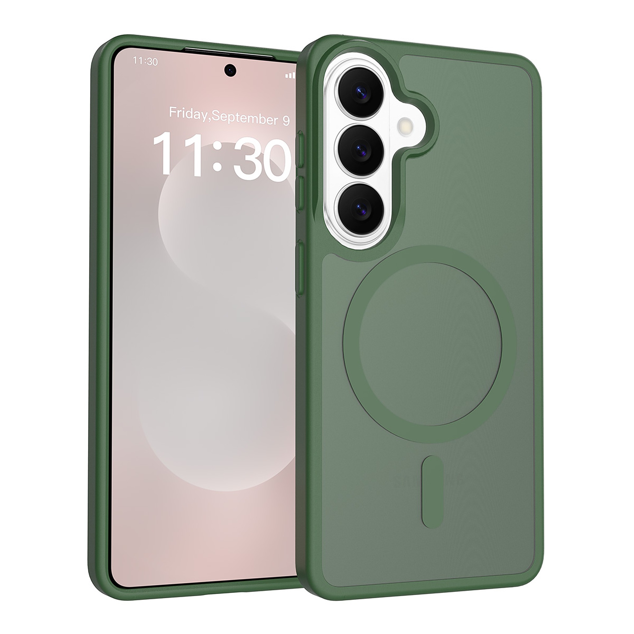 SendaFit Matte Skin-Feel Two-in-One MagSafe Case for Galaxy S26 - Dark Green