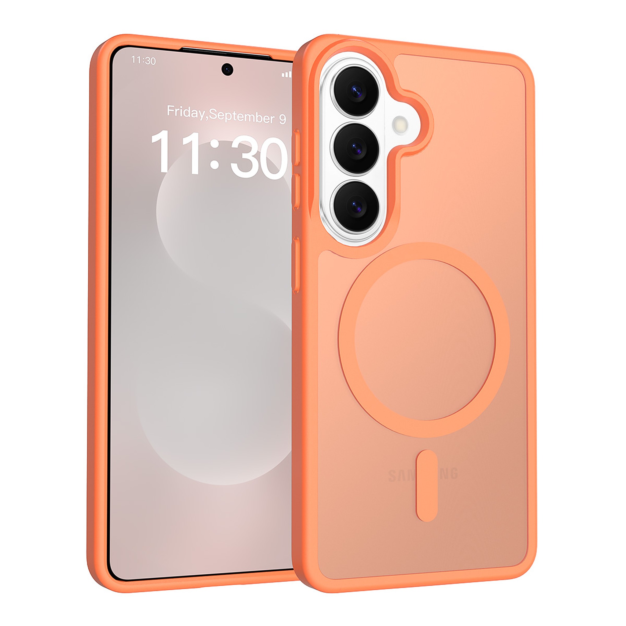 SendaFit Matte Skin-Feel Two-in-One MagSafe Case for Galaxy S26 - Orange