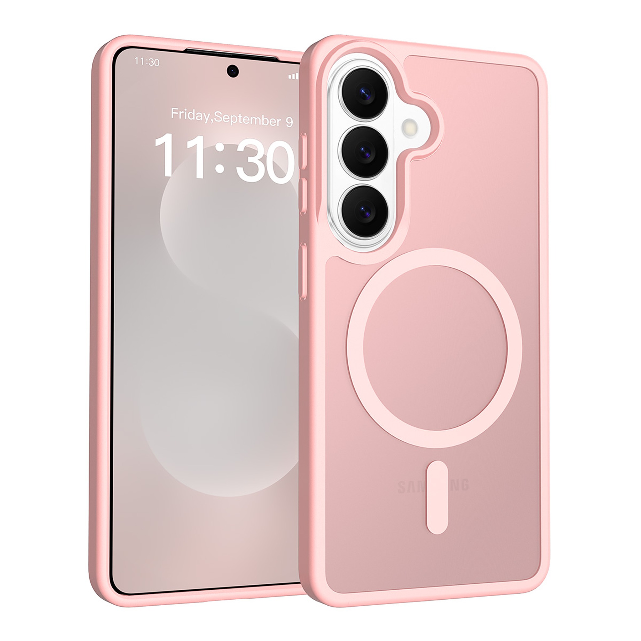 SendaFit Matte Skin-Feel Two-in-One MagSafe Case for Galaxy S26 - Light Pink