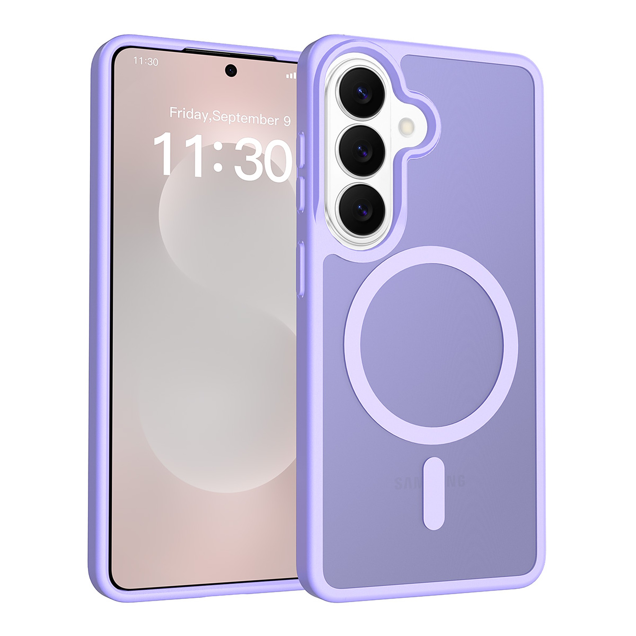 SendaFit Matte Skin-Feel Two-in-One MagSafe Case for Galaxy S26 - Light Purple