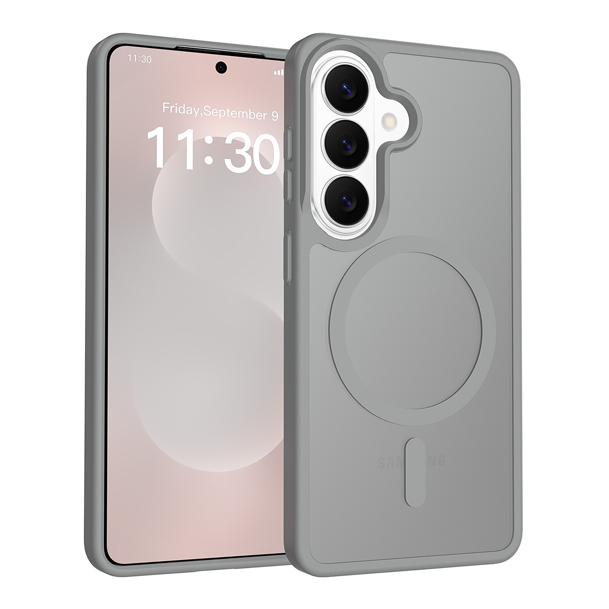 SendaFit Matte Skin-Feel Two-in-One MagSafe Case for Galaxy S26 - Dark Gray