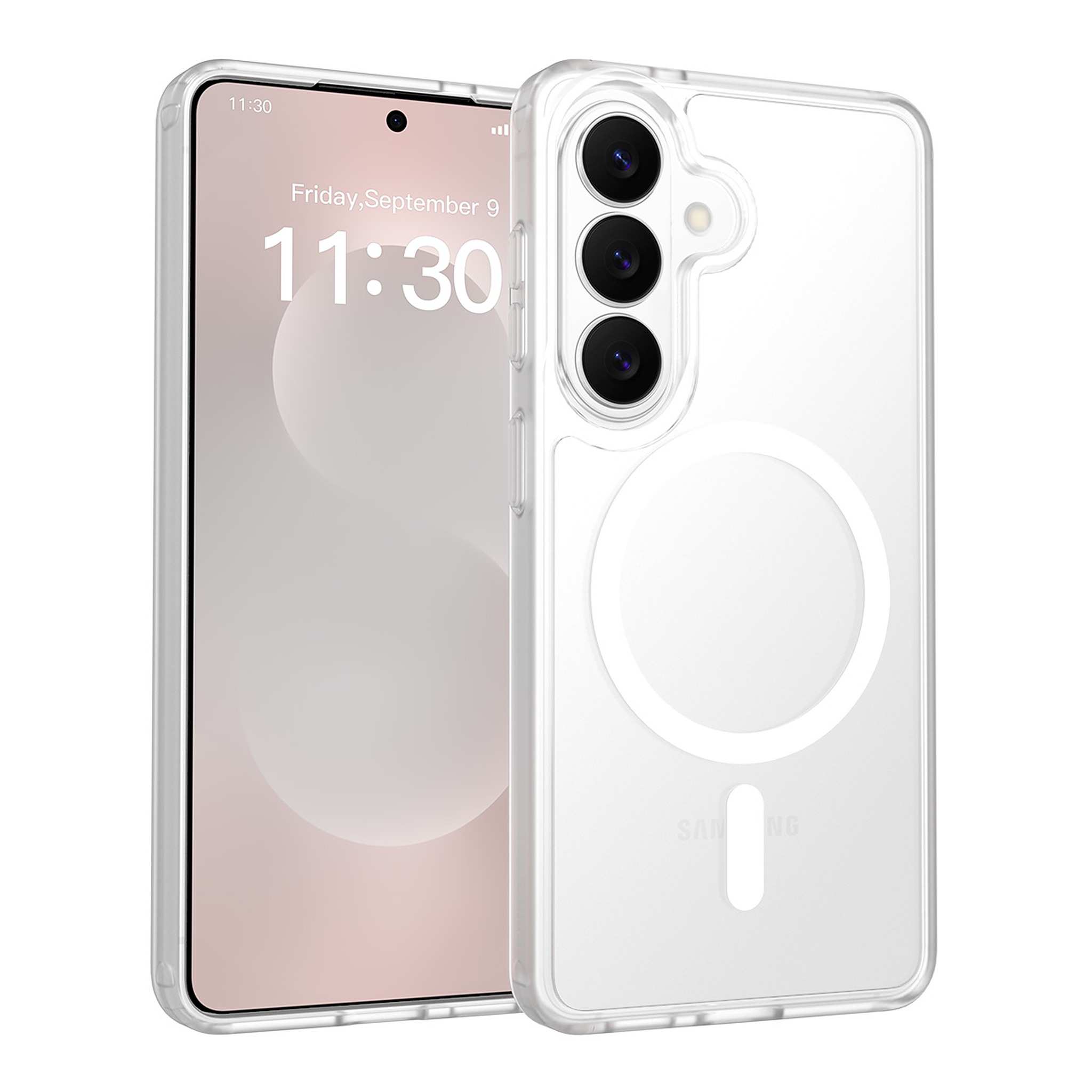 SendaFit Matte Skin-Feel Two-in-One MagSafe Case for Galaxy S26 - Frosted Clear