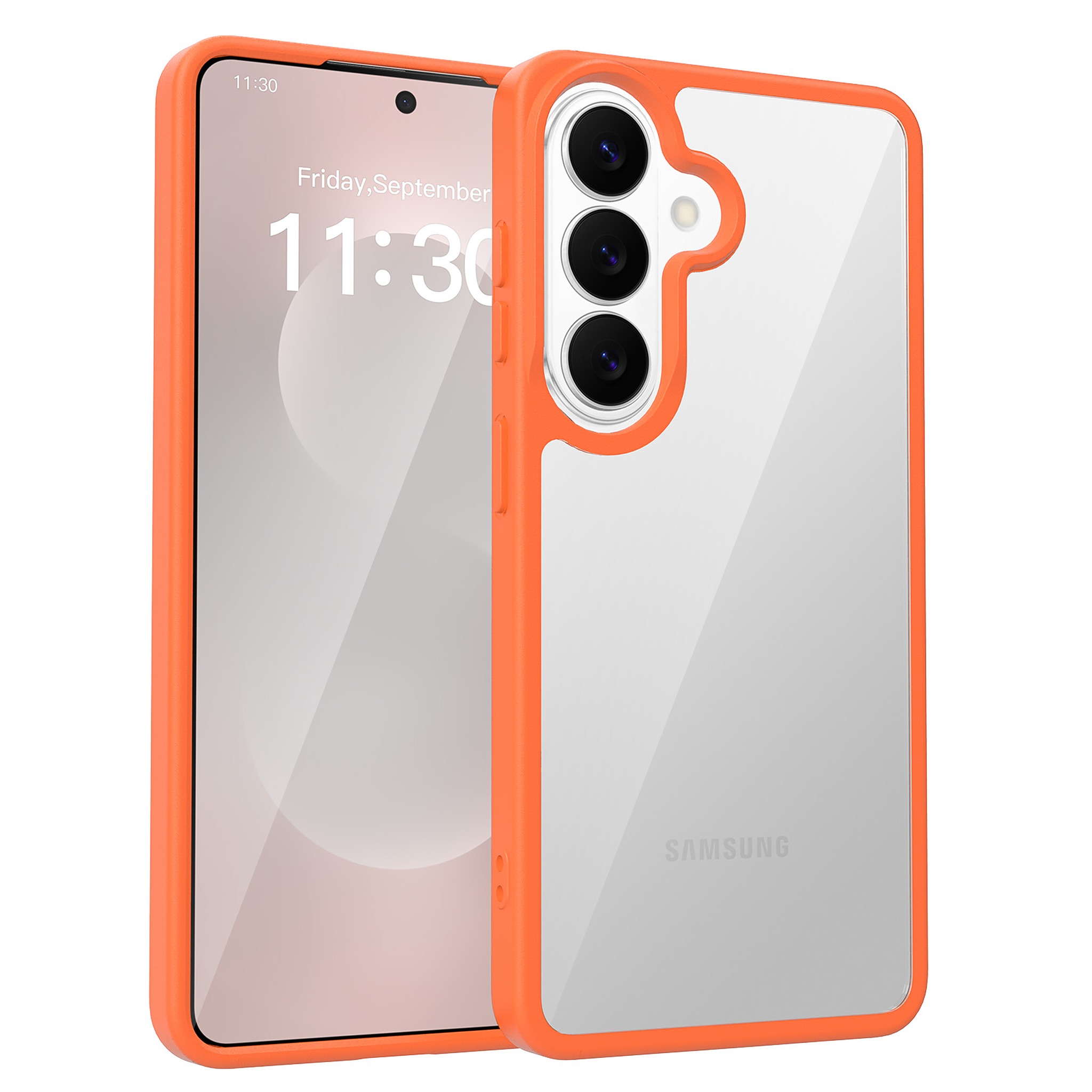 SendaFit Clear Two-in-One Case for Galaxy S26 - Orange