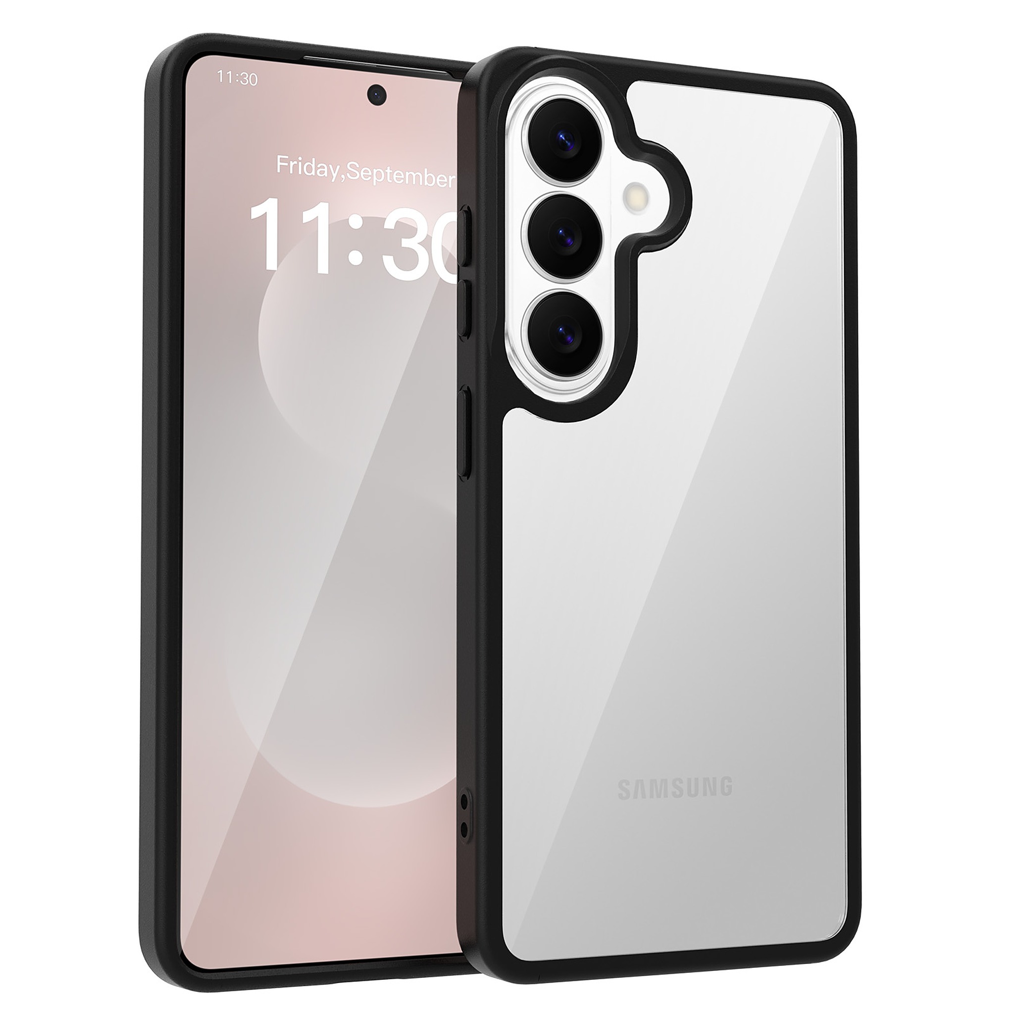 SendaFit Clear Two-in-One Case for Galaxy S26 - Matte Black