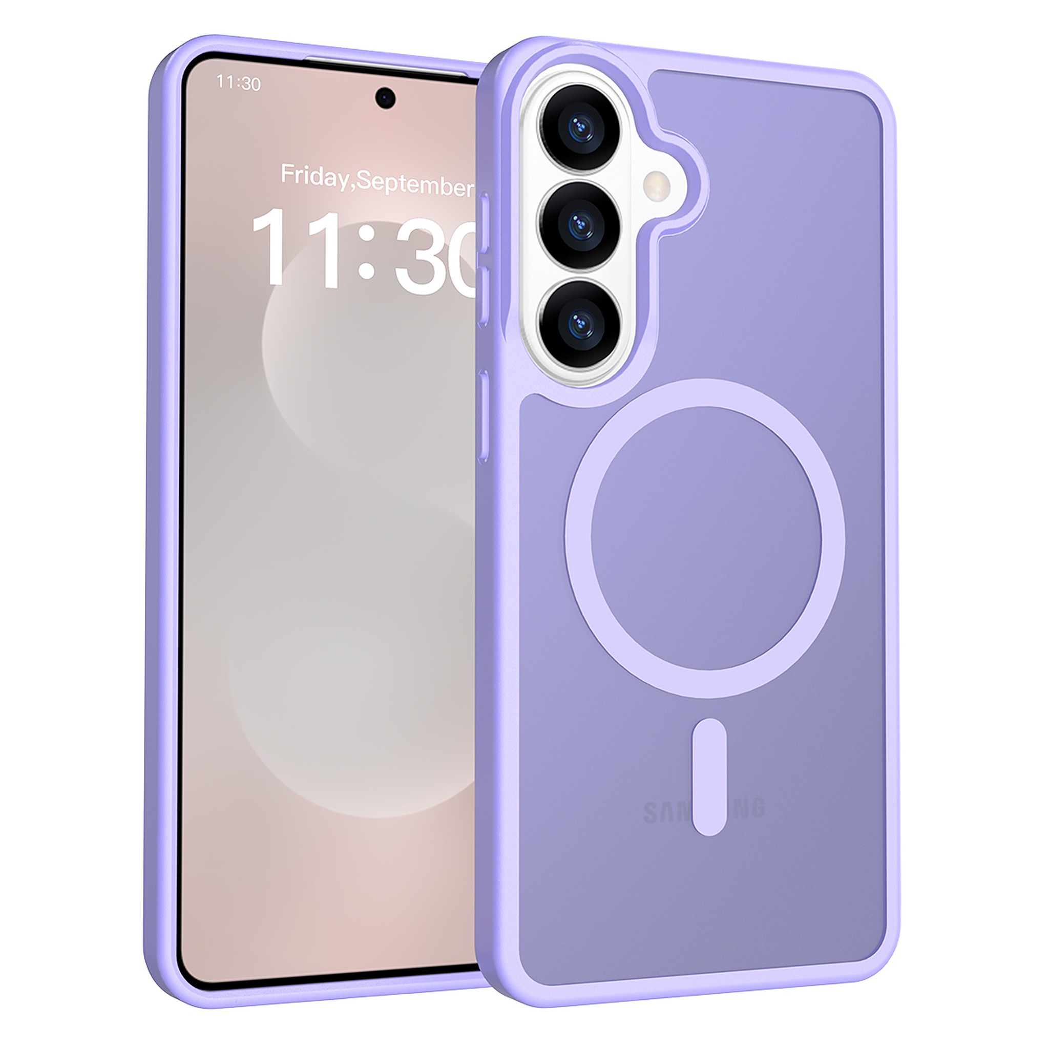 SendaFit Matte Skin-Feel Two-in-One MagSafe Case for Galaxy S26+ - Light Purple