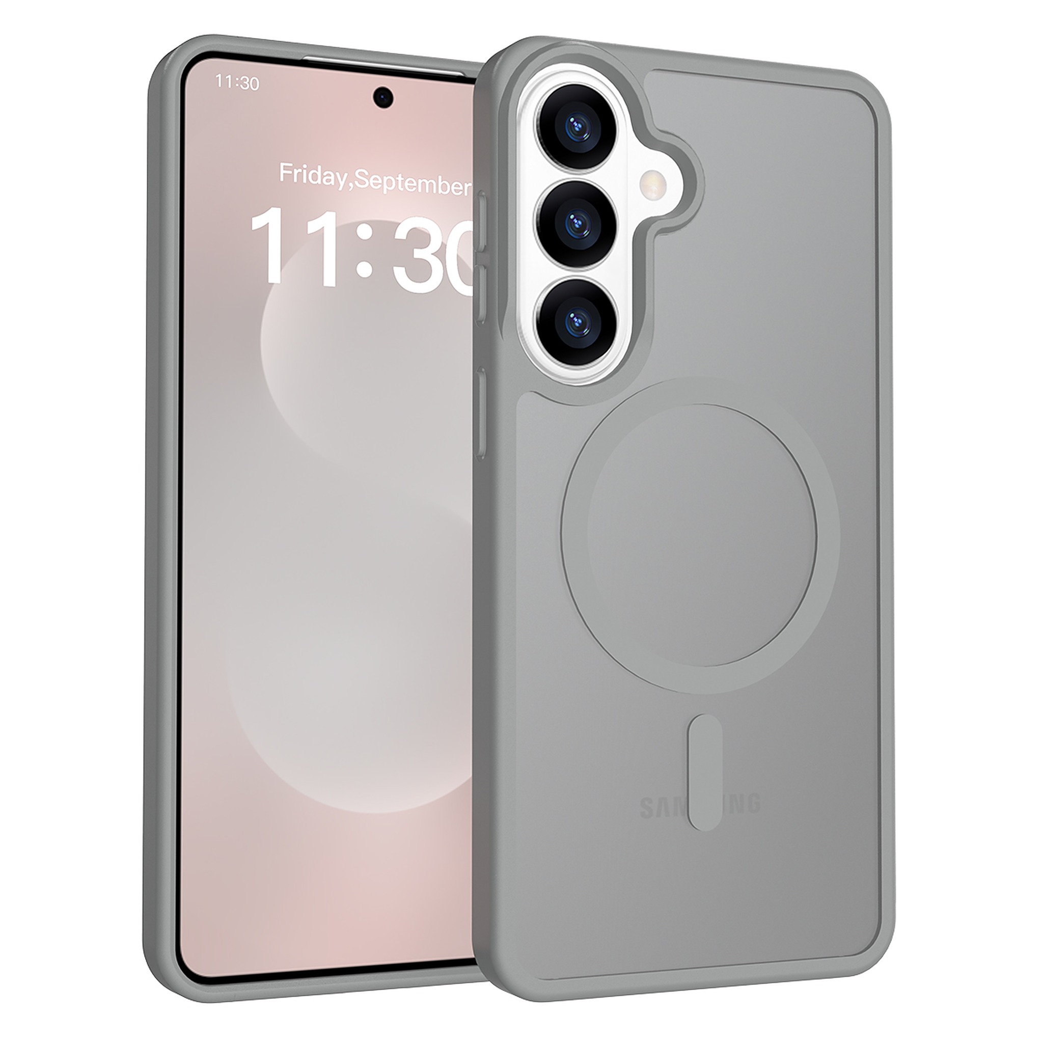 SendaFit Matte Skin-Feel Two-in-One MagSafe Case for Galaxy S26+ - Dark Gray
