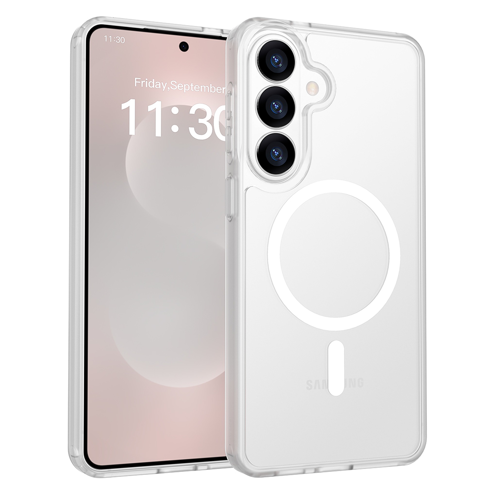 SendaFit Matte Skin-Feel Two-in-One MagSafe Case for Galaxy S26+ - Frosted Clear