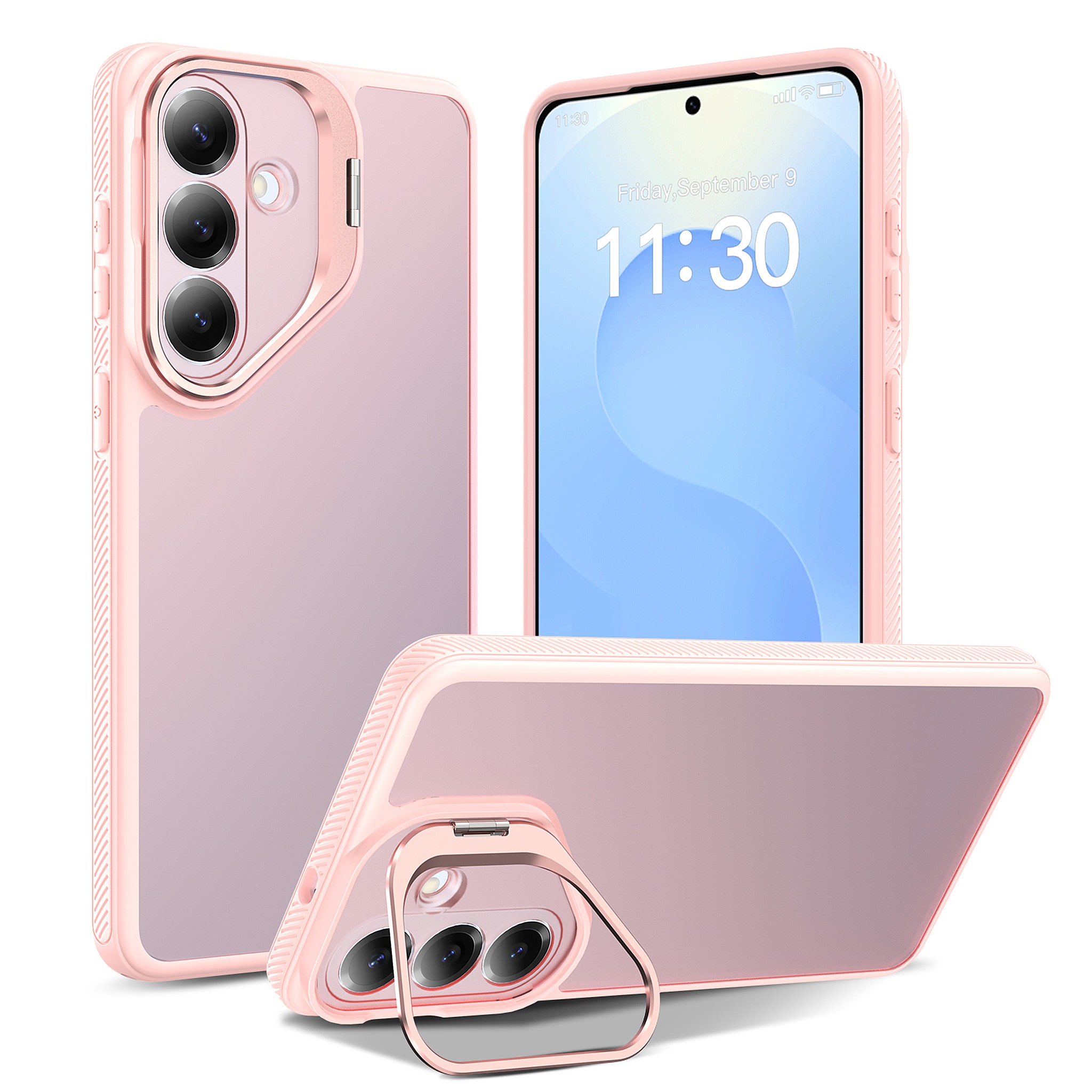 SendaFit Precise-Cutout Camera Stand Case for Galaxy S26+ - Light Pink