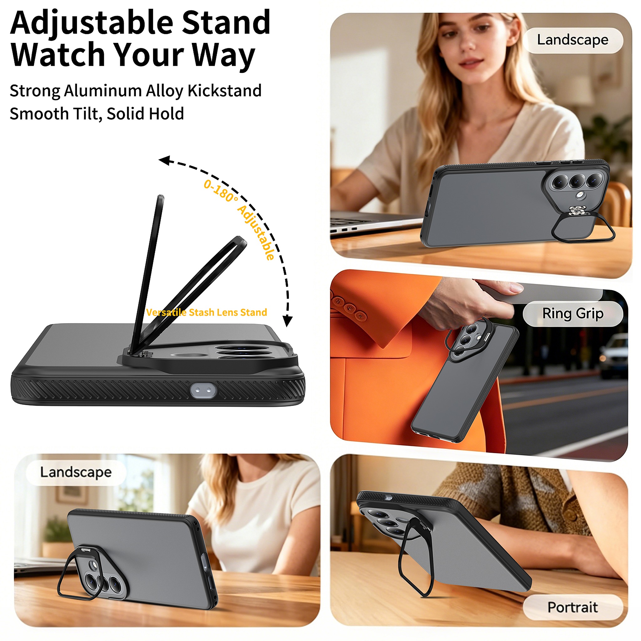 SendaFit Precise-Cutout Camera Stand Case for Galaxy S26+ detail 1