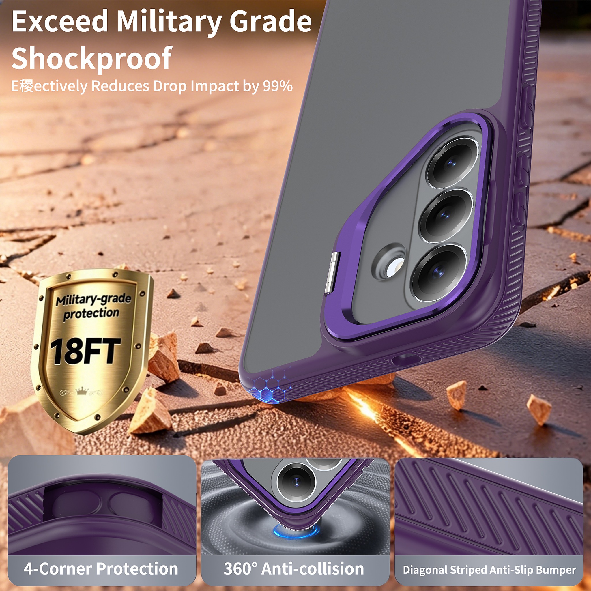 SendaFit Precise-Cutout Camera Stand Case for Galaxy S26+ detail 12