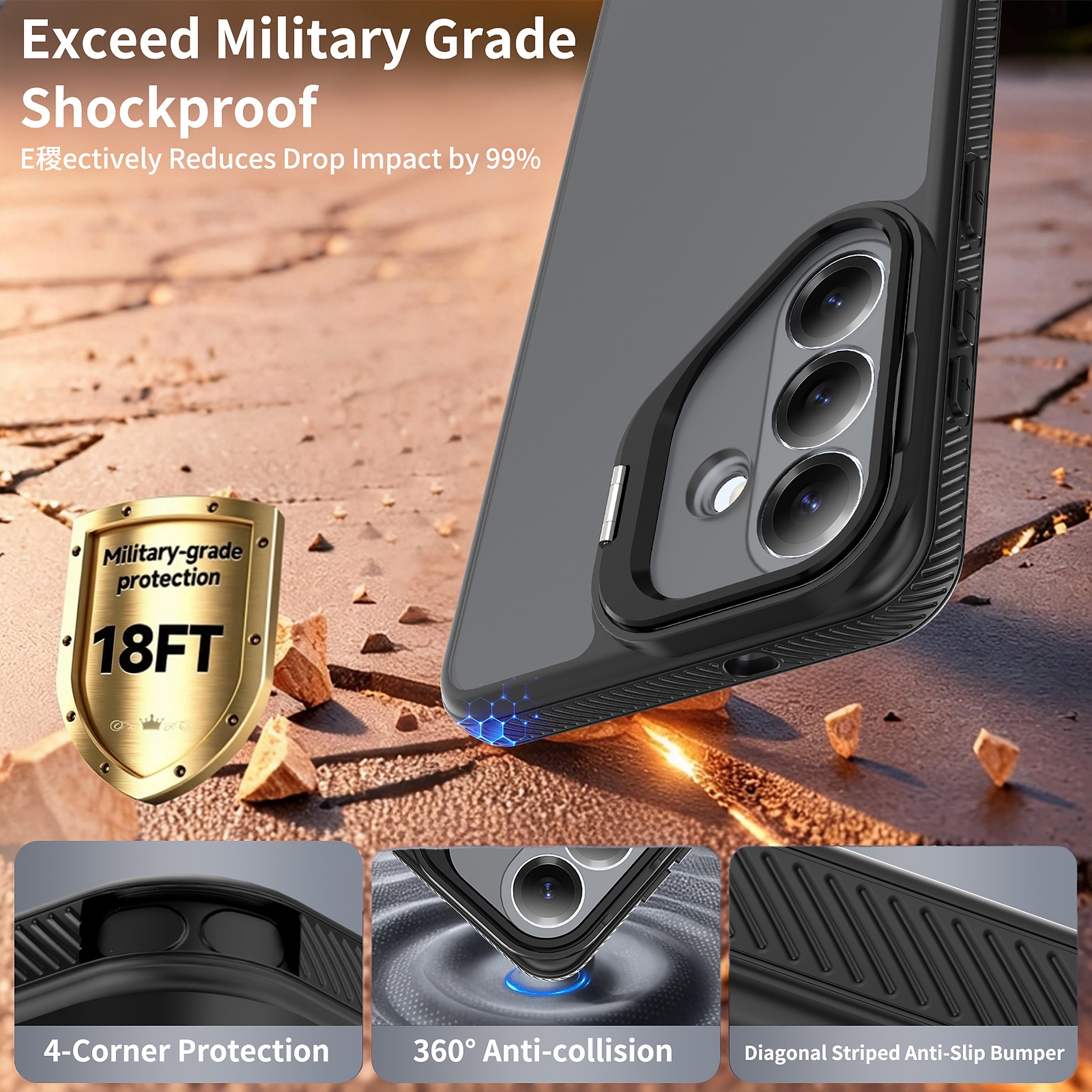 SendaFit Precise-Cutout Camera Stand Case for Galaxy S26+ detail 4