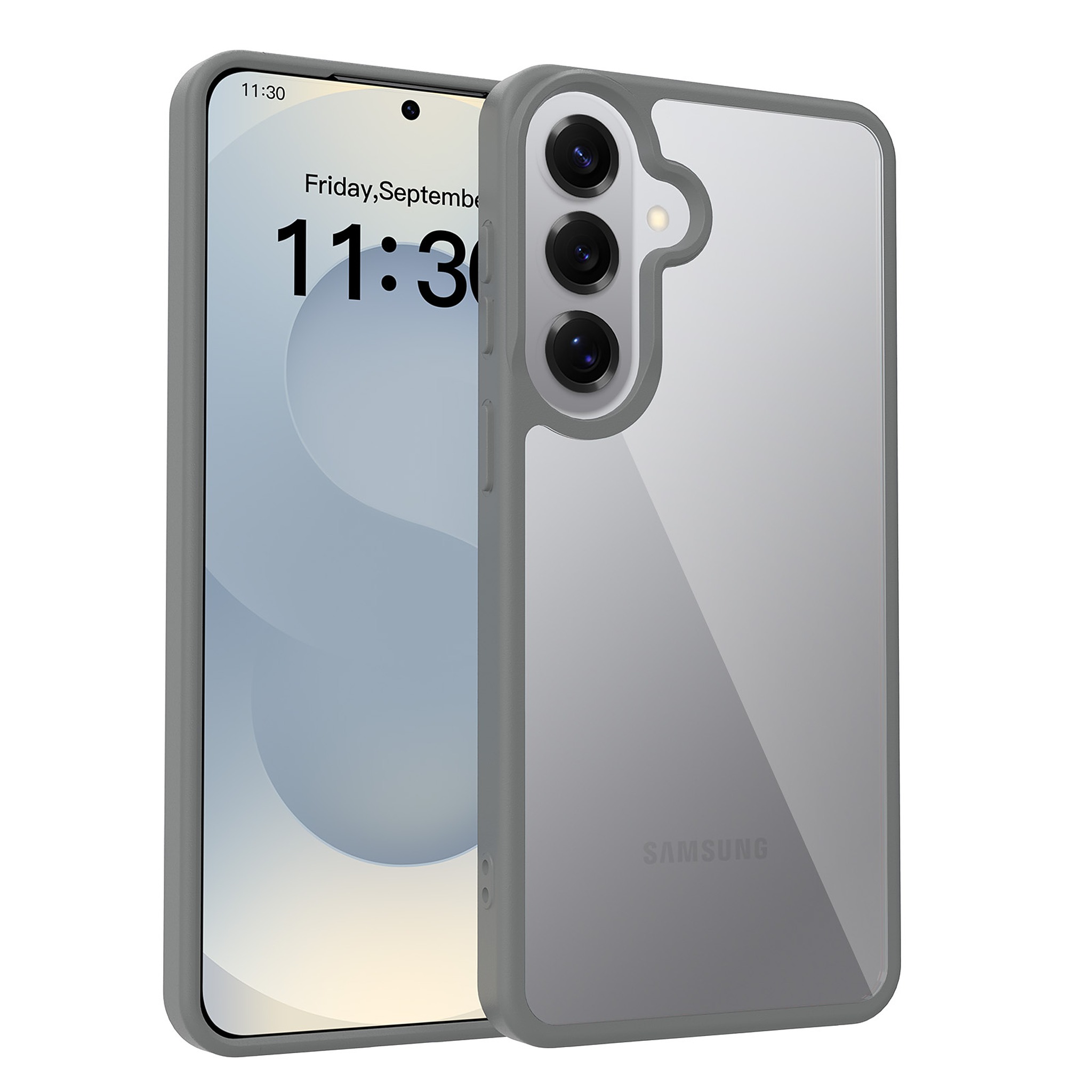 SendaFit Clear Two-in-One Case for Galaxy S26+ - Dark Gray
