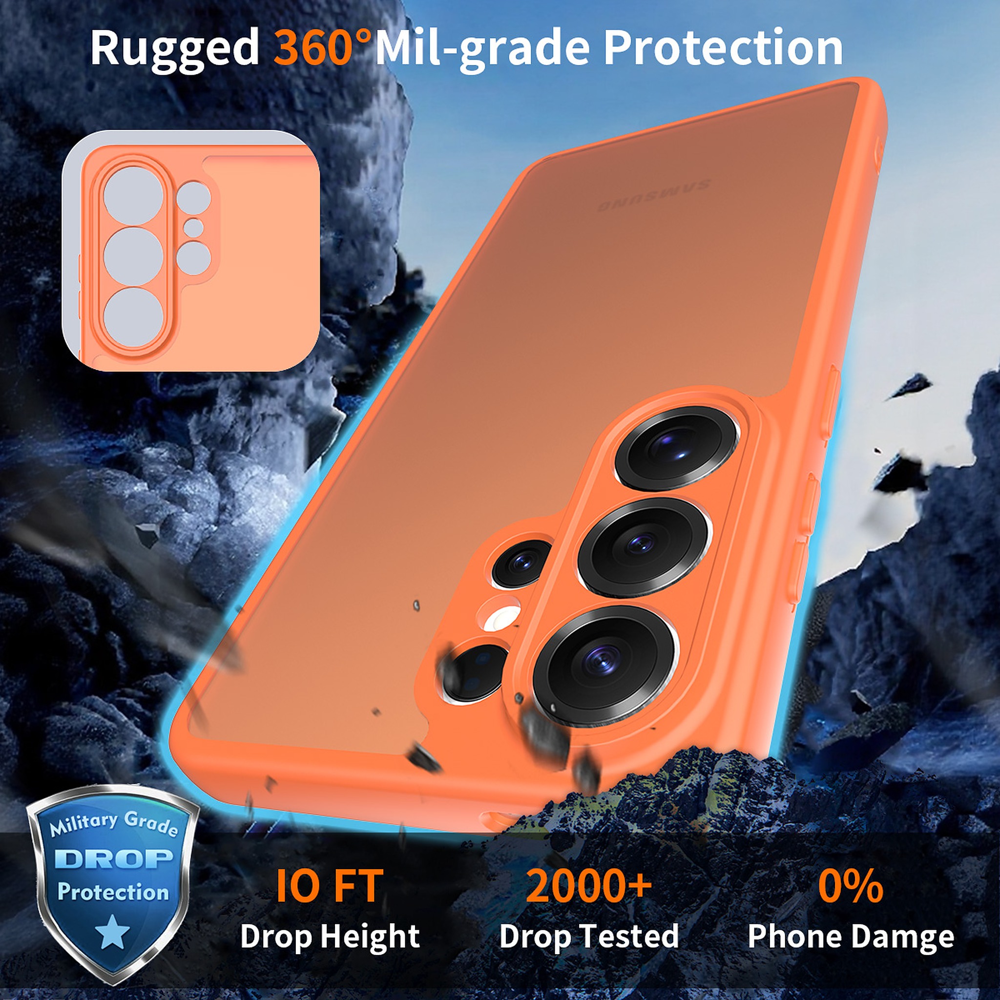 SendaFit Precise-Cutout Matte Skin-Feel Case for Galaxy S26 Ultra detail 1