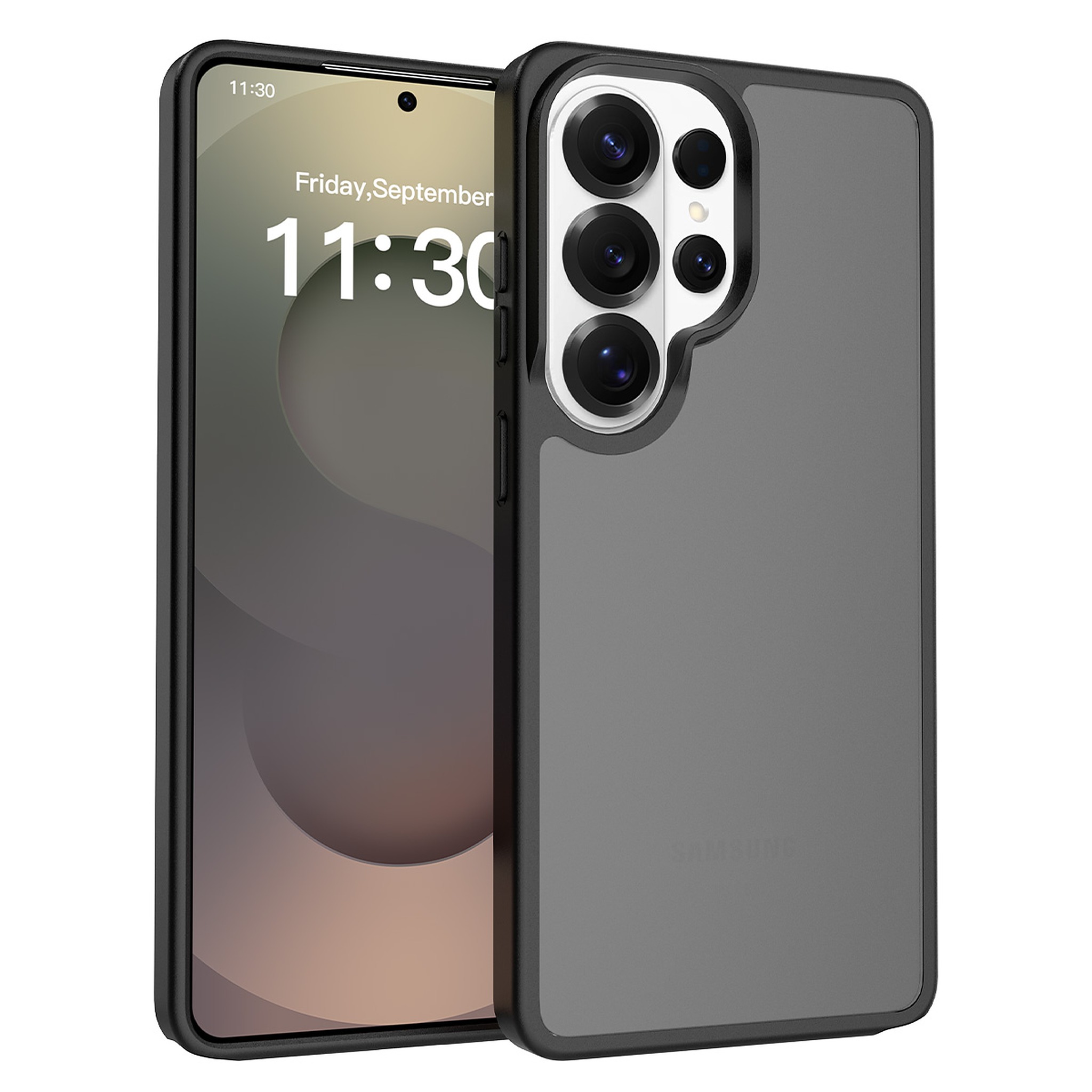 SendaFit Matte Skin-Feel Two-in-One Case for Galaxy S26 Ultra - Matte Black