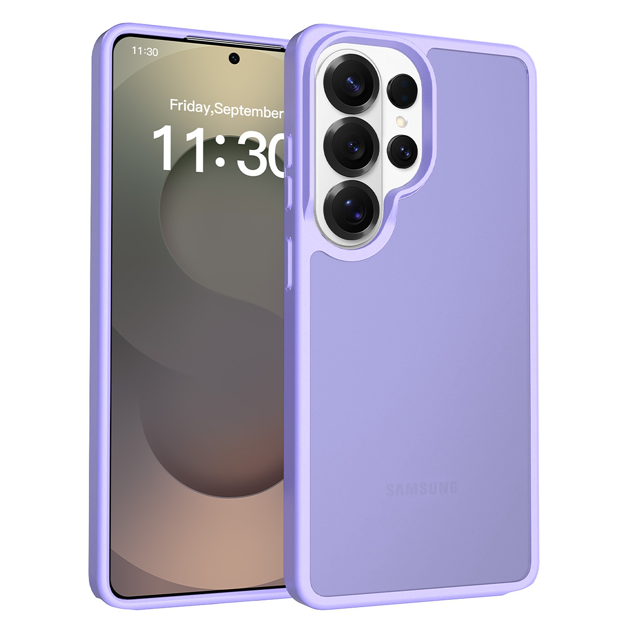 SendaFit Matte Skin-Feel Two-in-One Case for Galaxy S26 Ultra - Light Purple