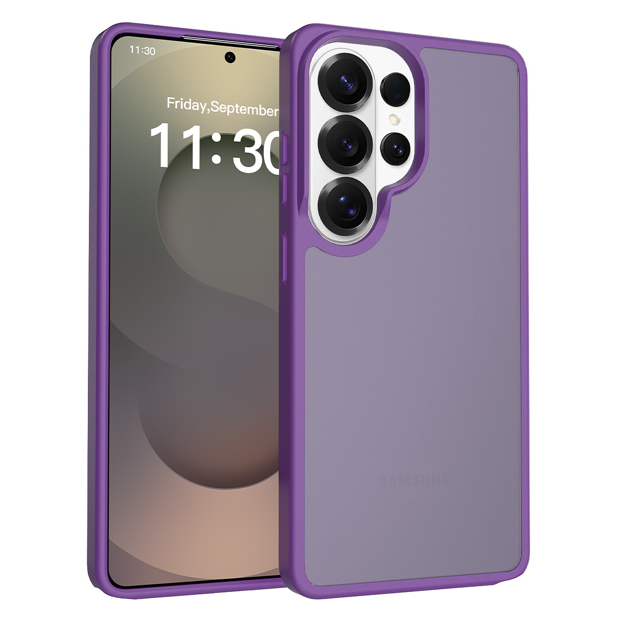 SendaFit Matte Skin-Feel Two-in-One Case for Galaxy S26 Ultra - Deep Purple