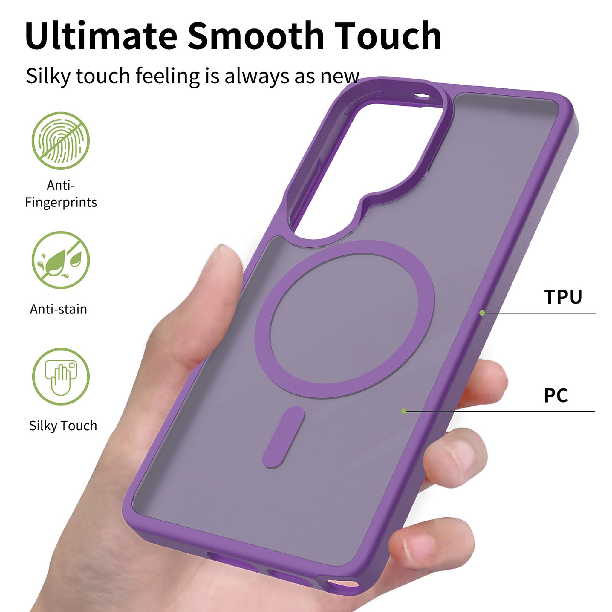 SendaFit Matte Skin-Feel Two-in-One MagSafe Case for Galaxy S26 Ultra detail 3