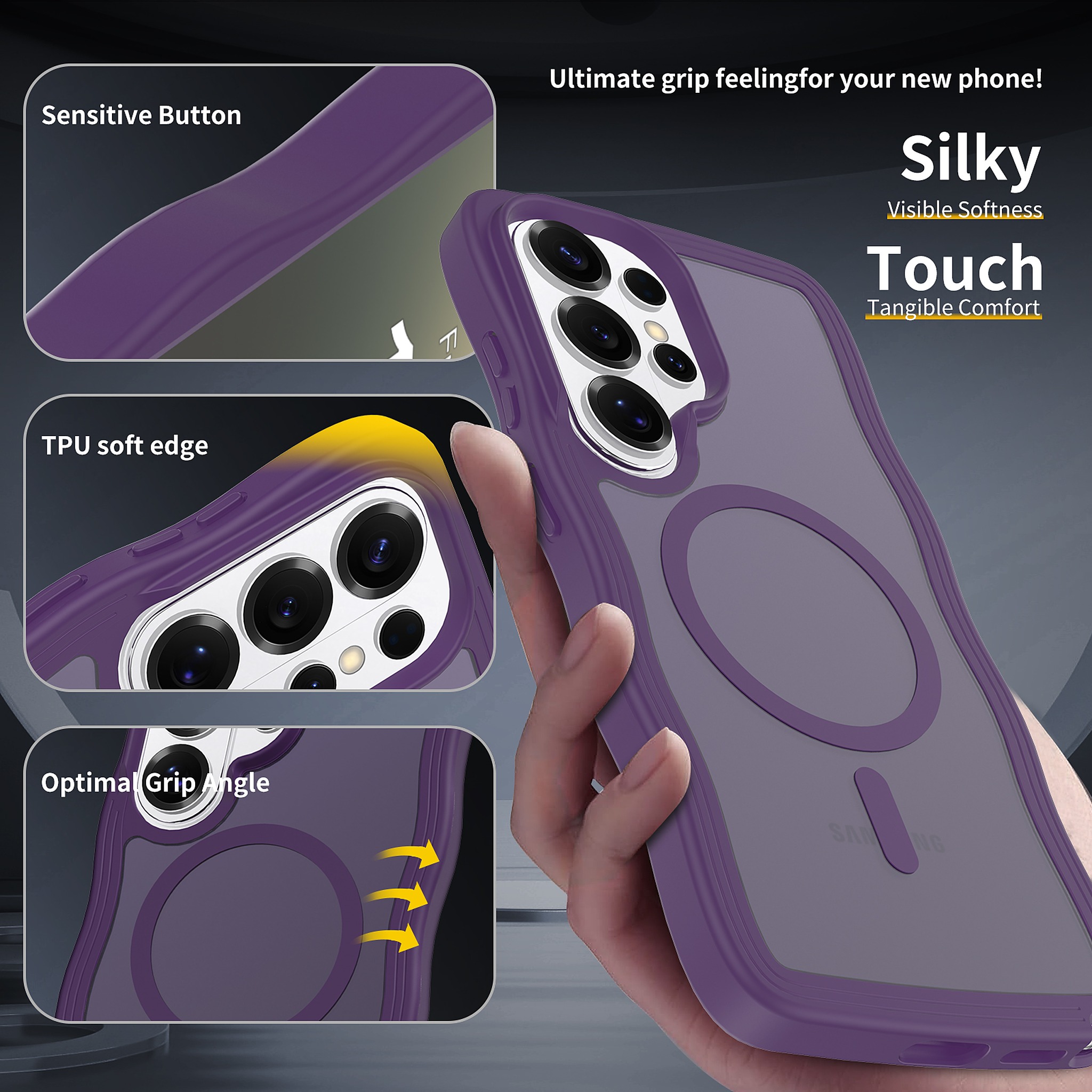 SendaFit Wavy Matte Two-in-One MagSafe Case for Galaxy S26 Ultra detail 10