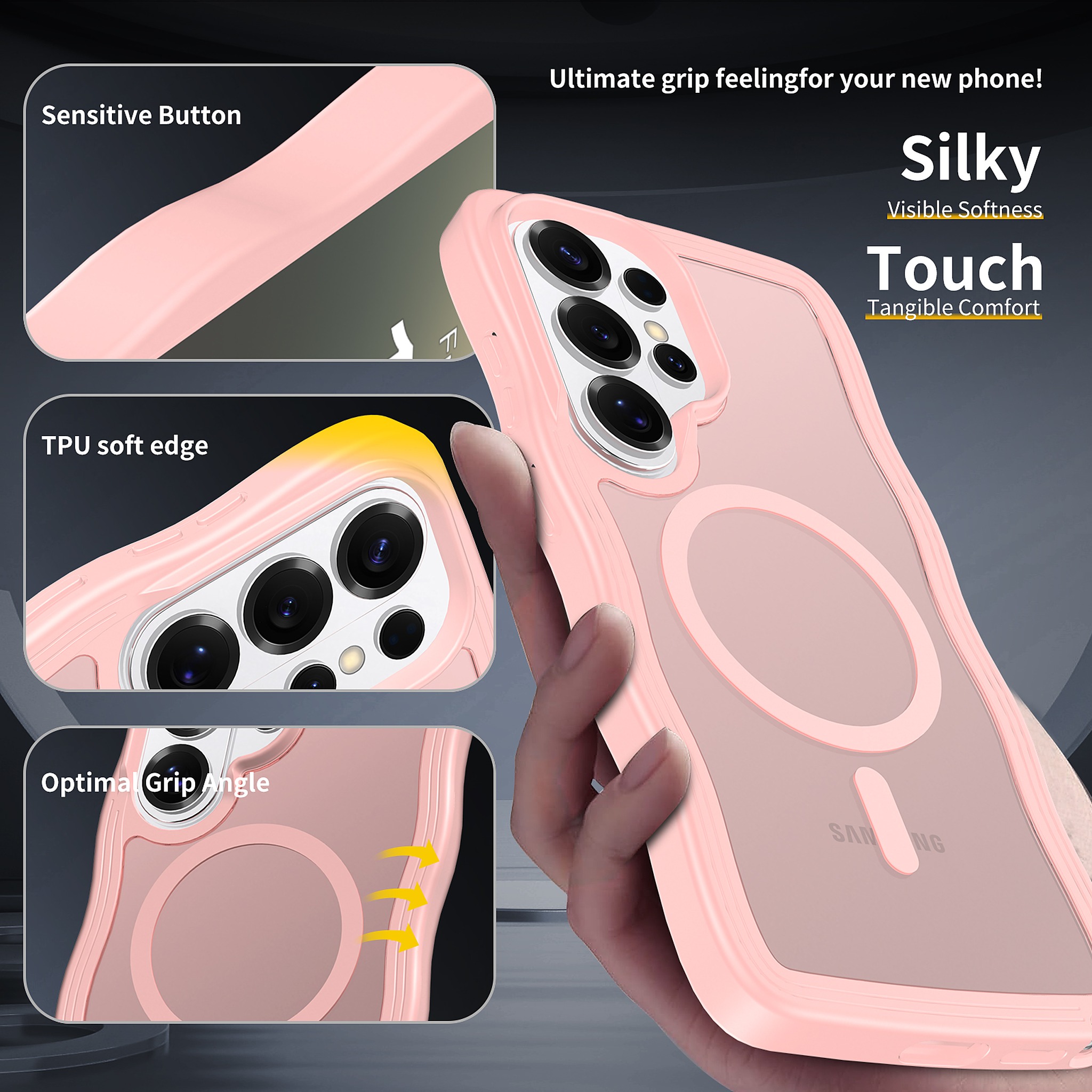 SendaFit Wavy Matte Two-in-One MagSafe Case for Galaxy S26 Ultra detail 3