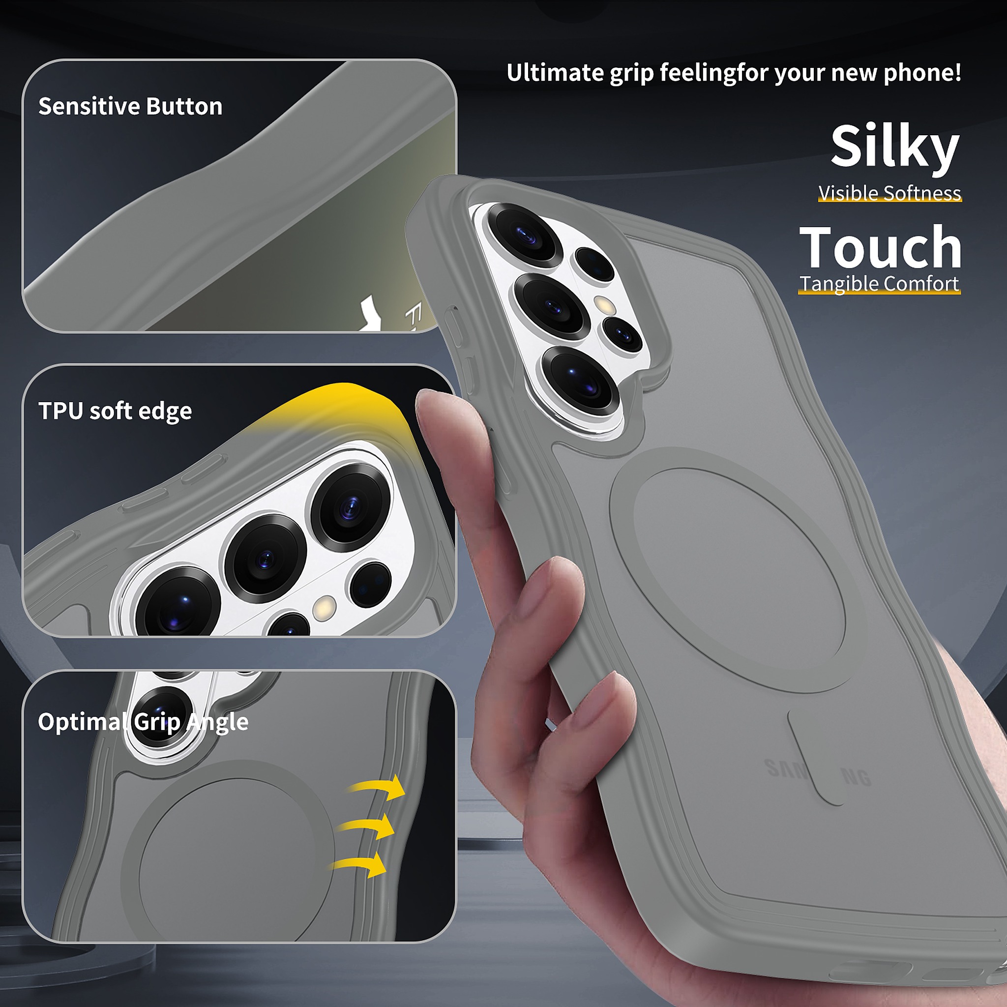 SendaFit Wavy Matte Two-in-One MagSafe Case for Galaxy S26 Ultra detail 4