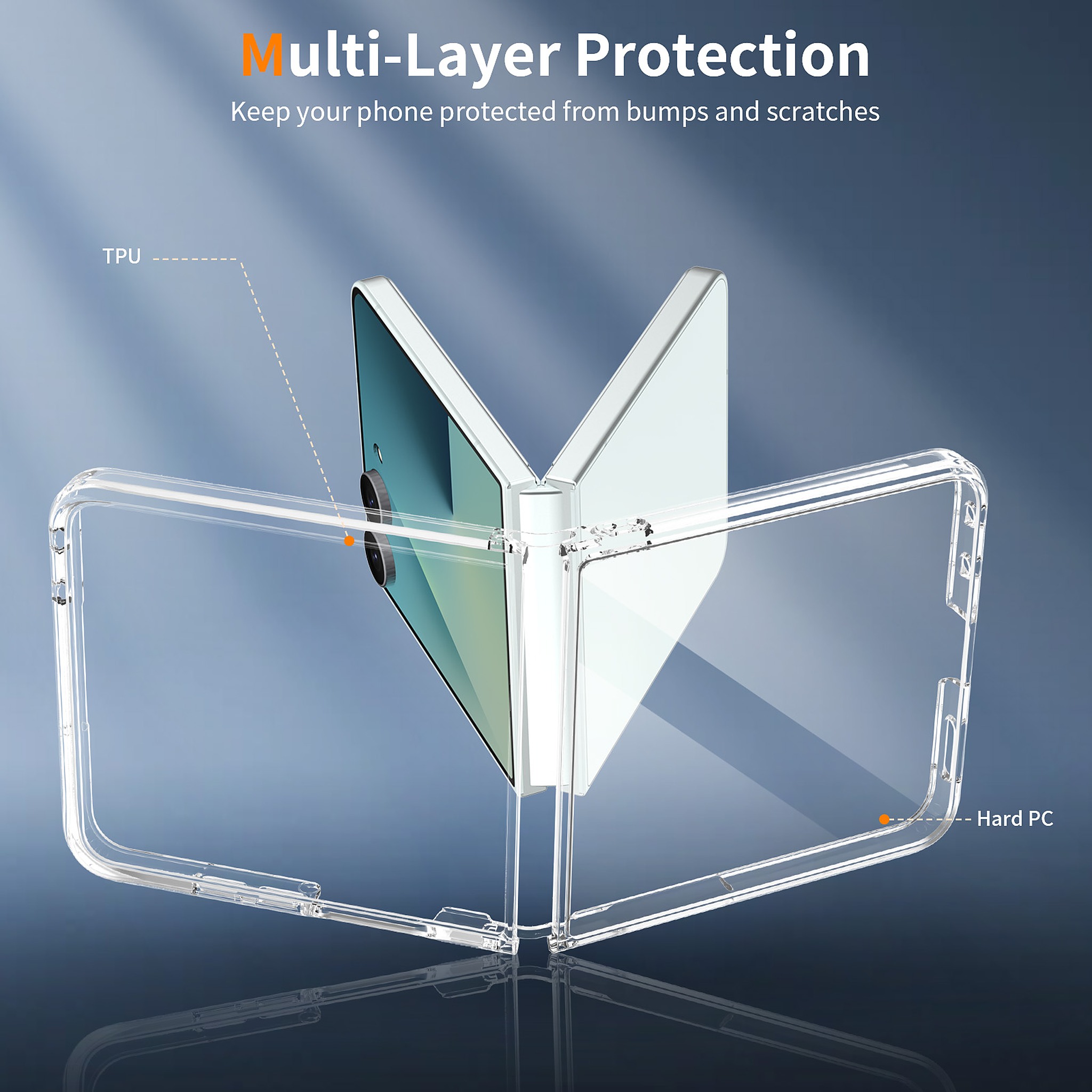 SendaFit 2.0mm Anti-Scratch Flip-Fold Case for Galaxy Z Flip 8 detail 2