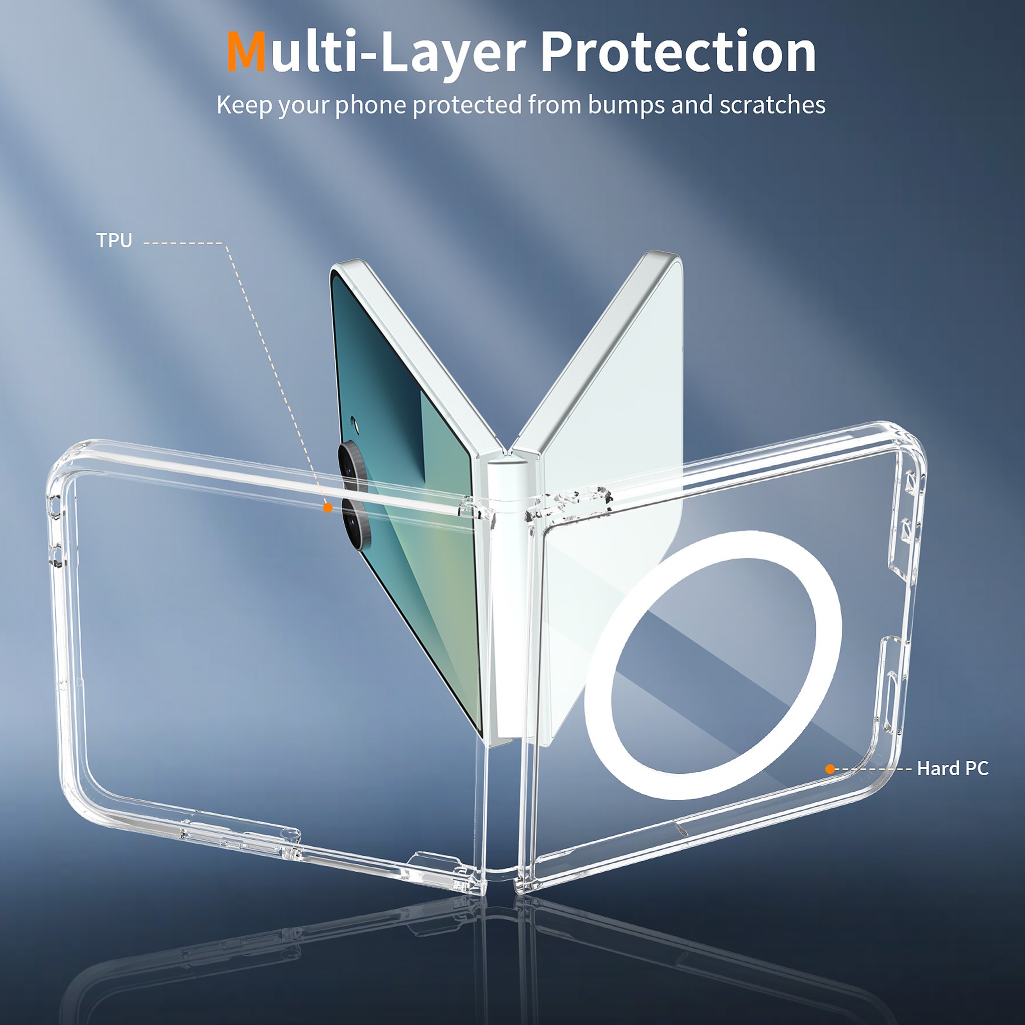 SendaFit 2.0mm Anti-Scratch Flip-Fold MagSafe Case for Galaxy Z Flip 8 detail 2