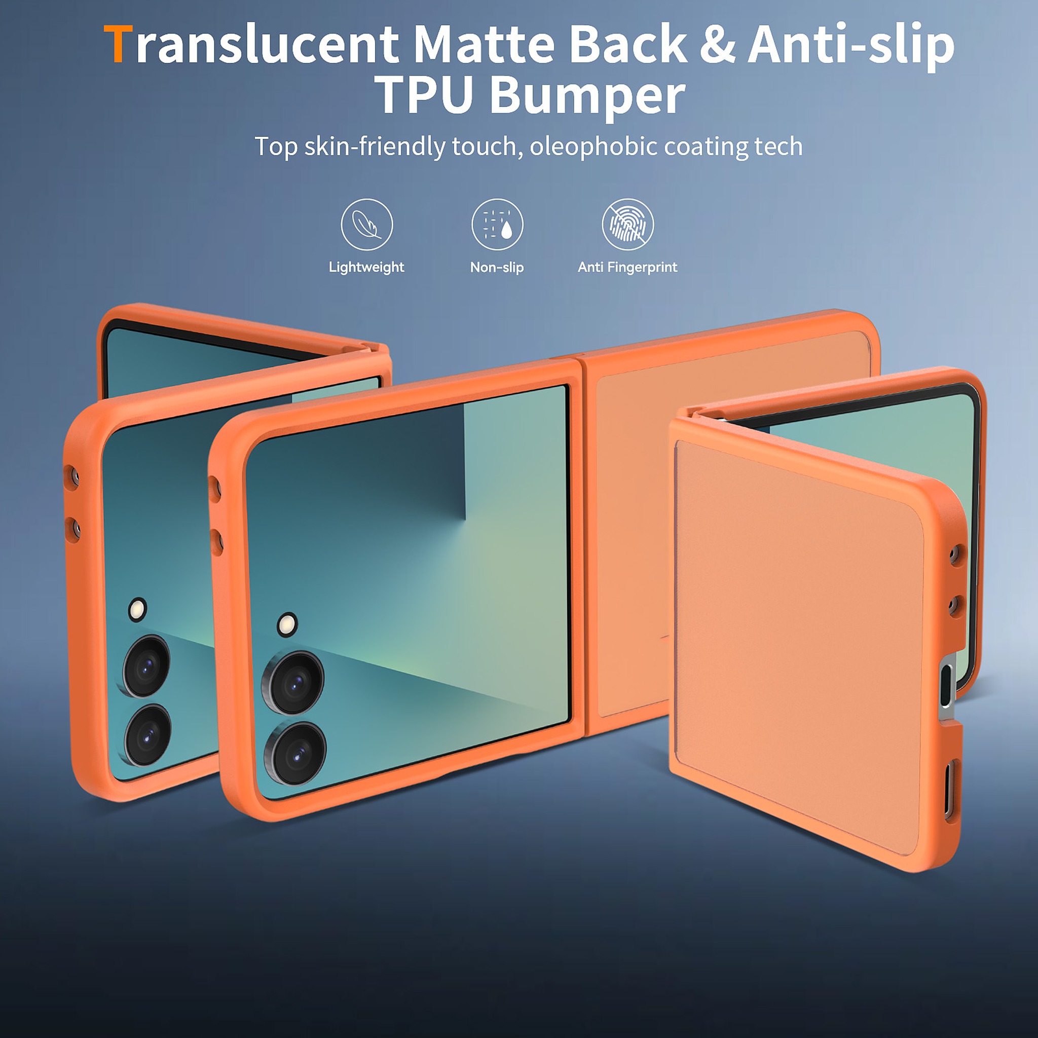 SendaFit Matte Skin-Feel Two-in-One Flip-Fold Case for Galaxy Z Flip 8 detail 10