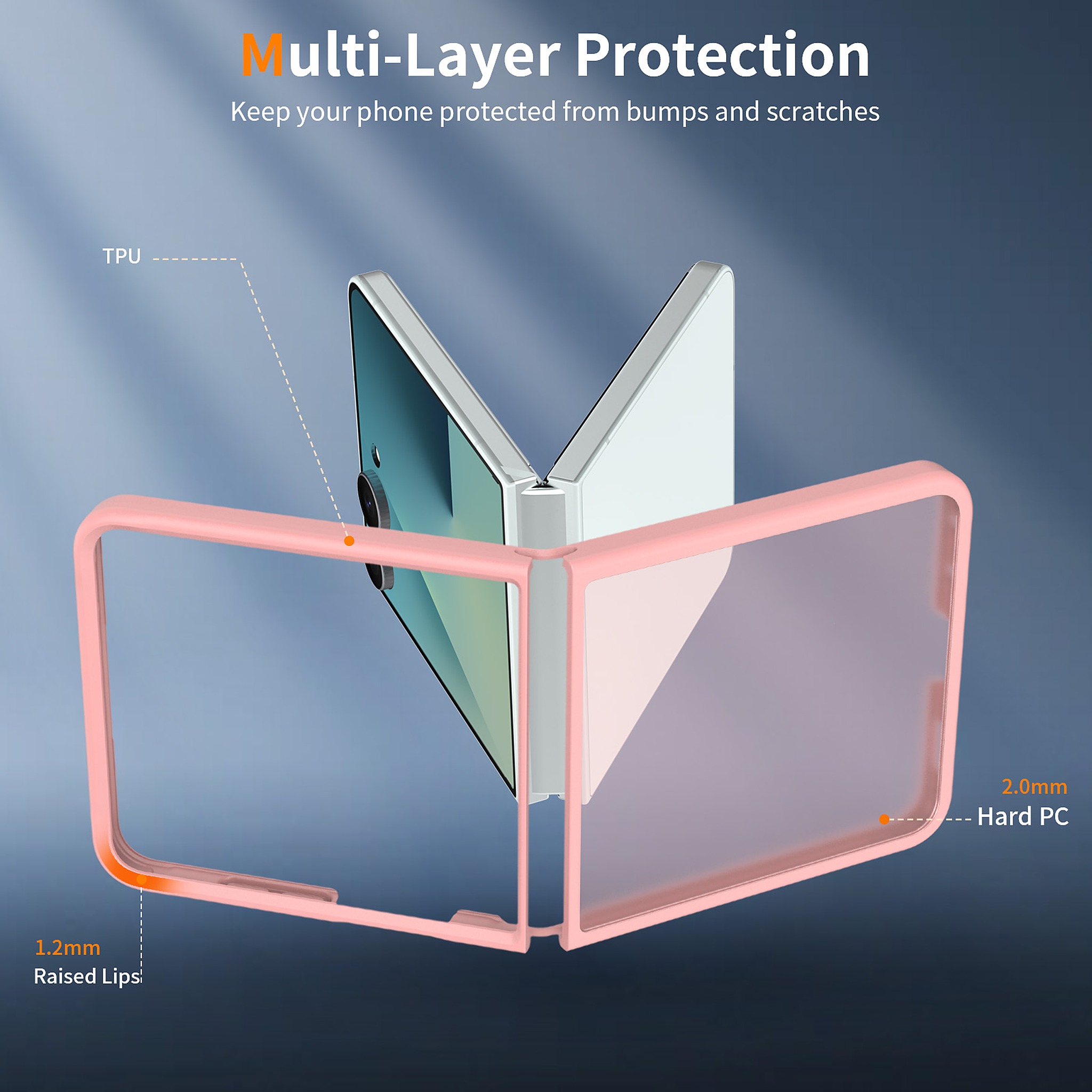SendaFit Matte Skin-Feel Two-in-One Flip-Fold Case for Galaxy Z Flip 8 detail 14
