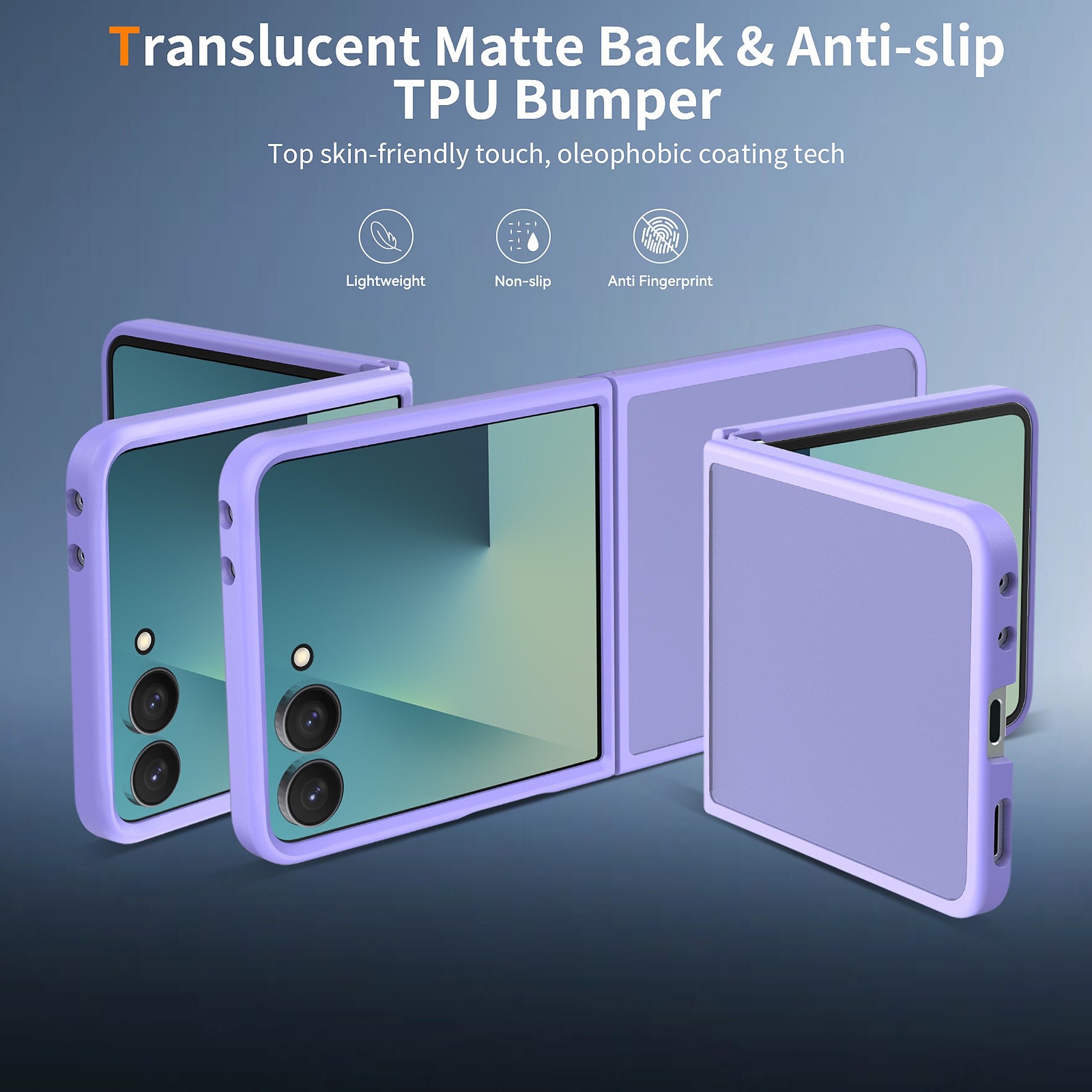 SendaFit Matte Skin-Feel Two-in-One Flip-Fold Case for Galaxy Z Flip 8 detail 16