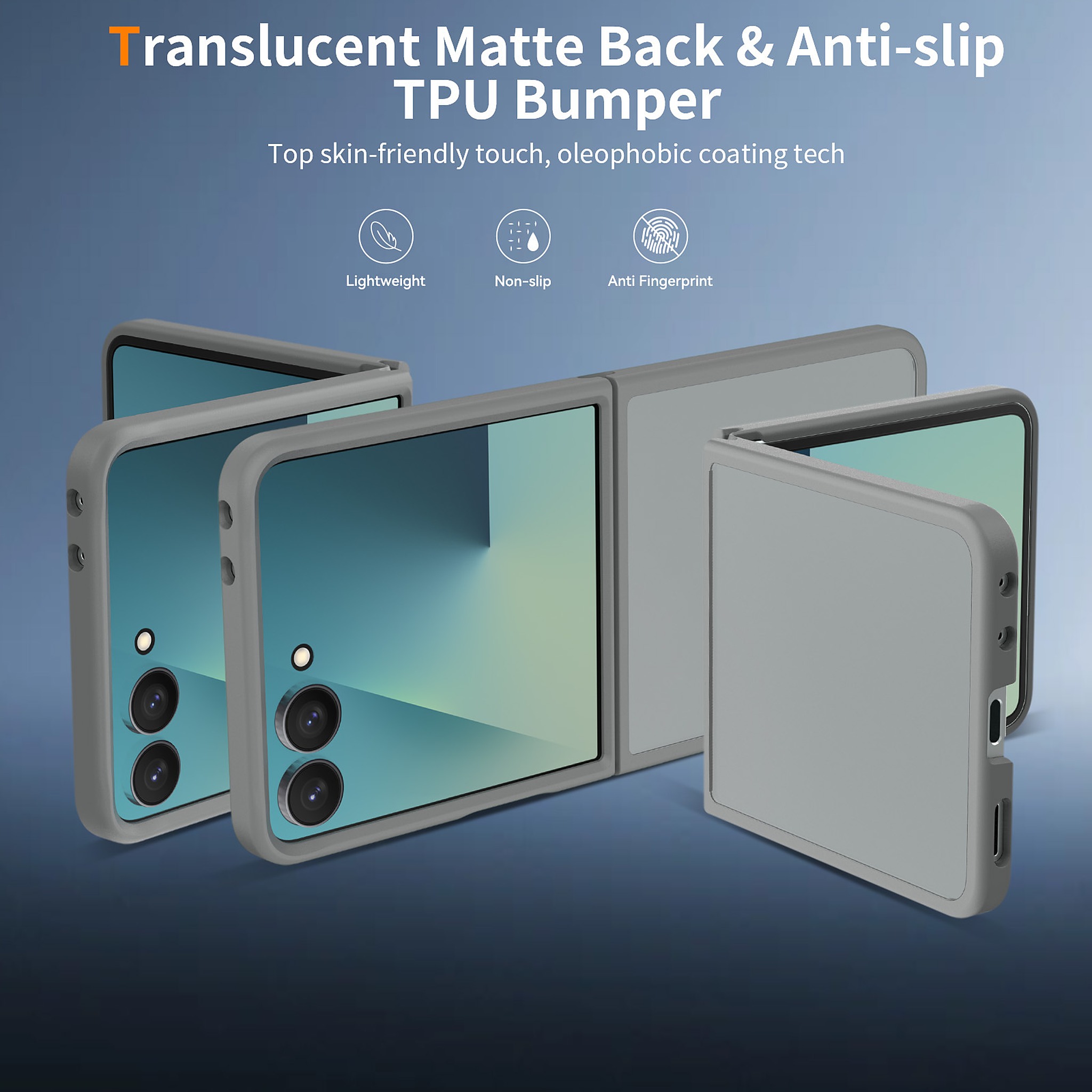 SendaFit Matte Skin-Feel Two-in-One Flip-Fold Case for Galaxy Z Flip 8 detail 19