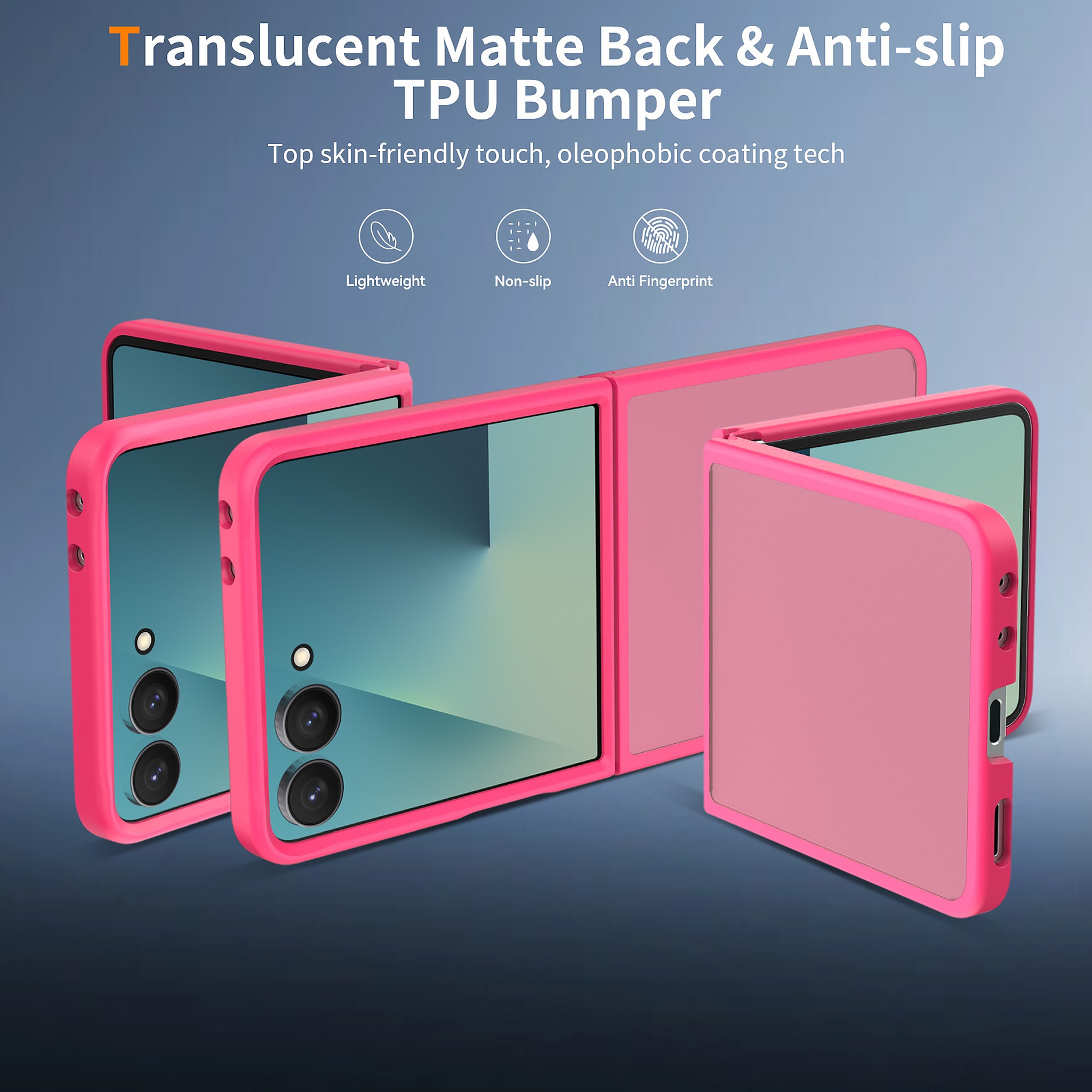 SendaFit Matte Skin-Feel Two-in-One Flip-Fold Case for Galaxy Z Flip 8 detail 25