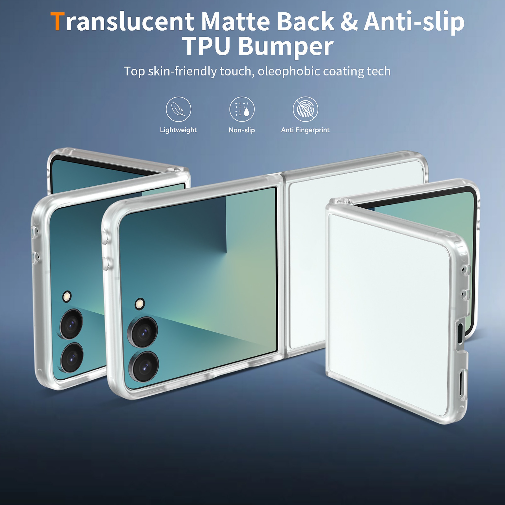 SendaFit Matte Skin-Feel Two-in-One Flip-Fold Case for Galaxy Z Flip 8 detail 28