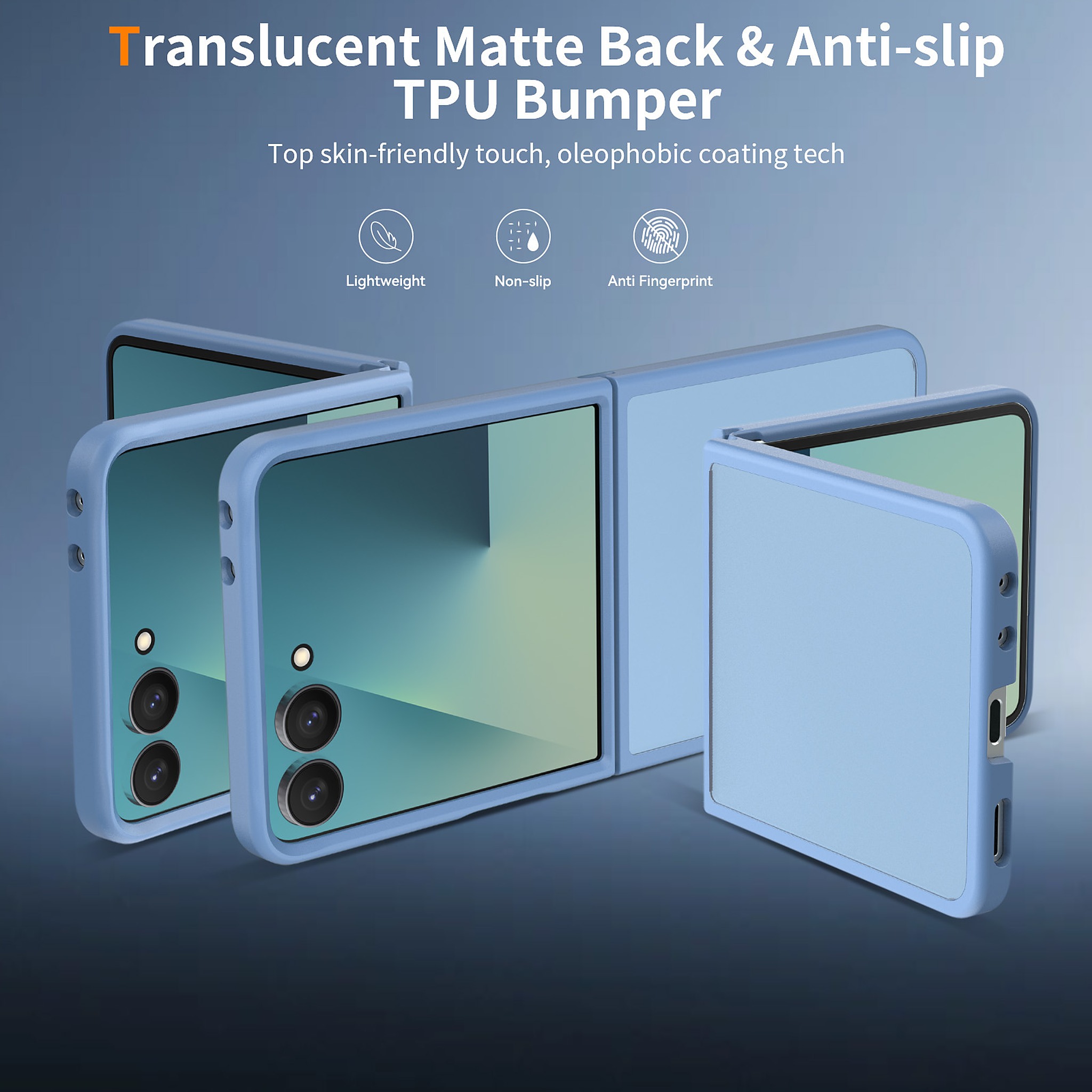 SendaFit Matte Skin-Feel Two-in-One Flip-Fold Case for Galaxy Z Flip 8 detail 31