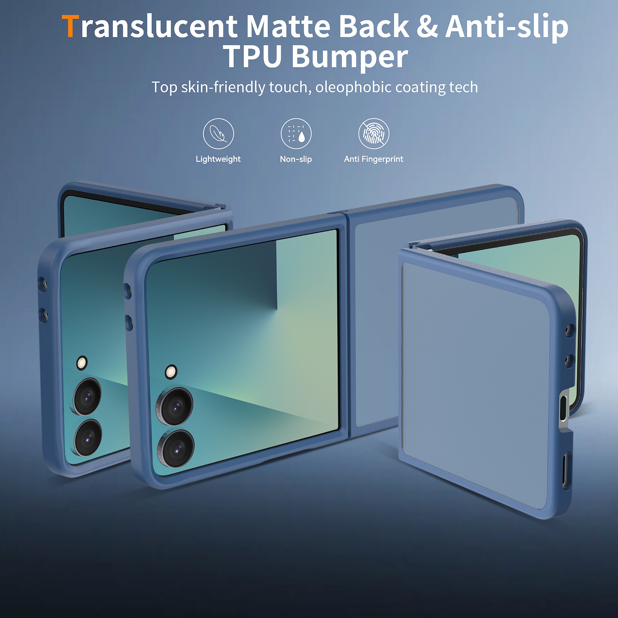 SendaFit Matte Skin-Feel Two-in-One Flip-Fold Case for Galaxy Z Flip 8 detail 7