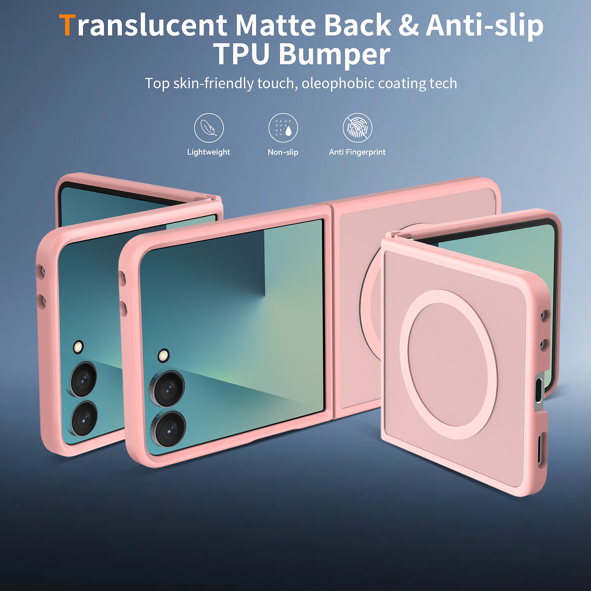 SendaFit Matte Skin-Feel Two-in-One Flip-Fold MagSafe Case for Galaxy Z Flip 8 detail 17